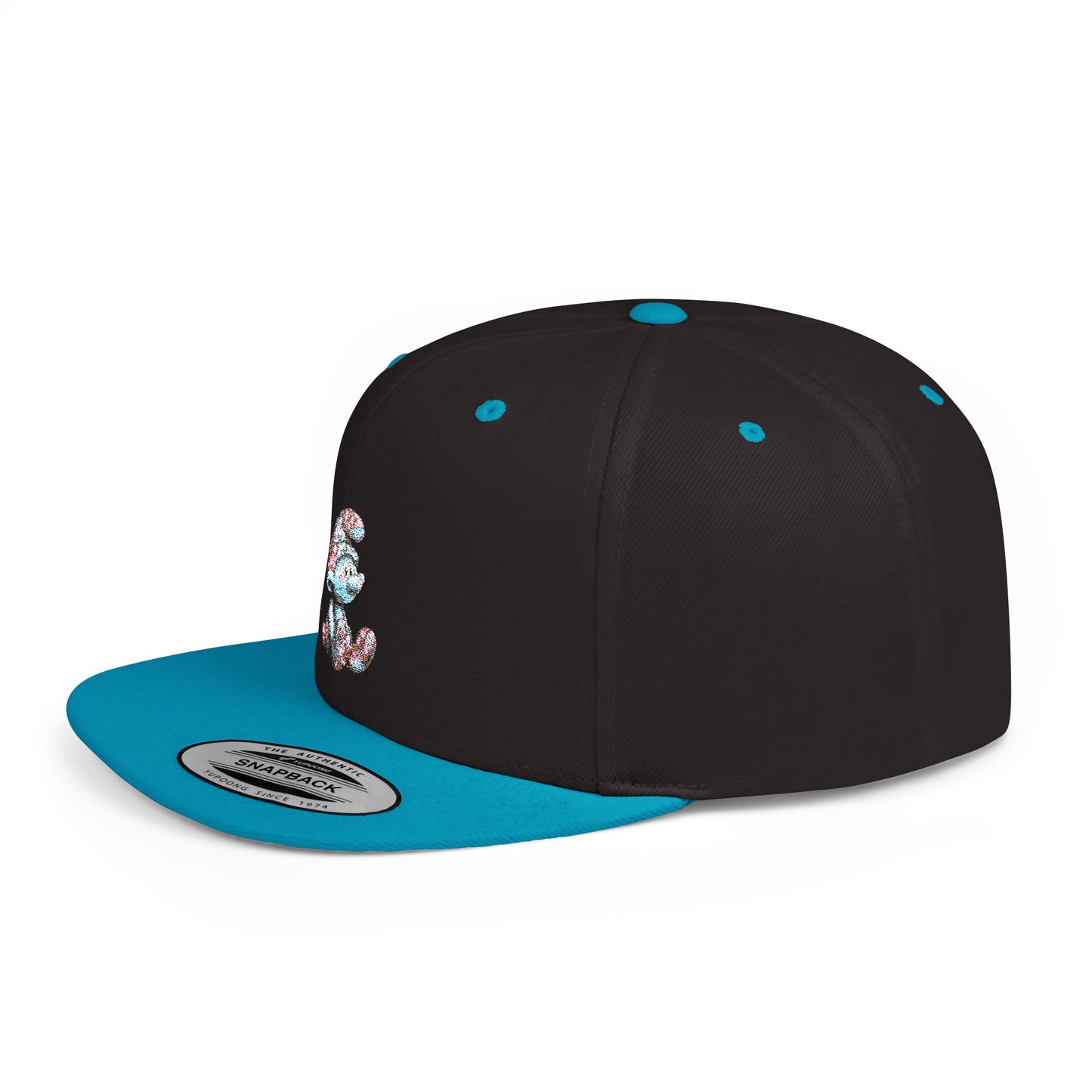 Flat Bill Snapback with AI Cartoon Design – Bold Style Meets Modern Creativity