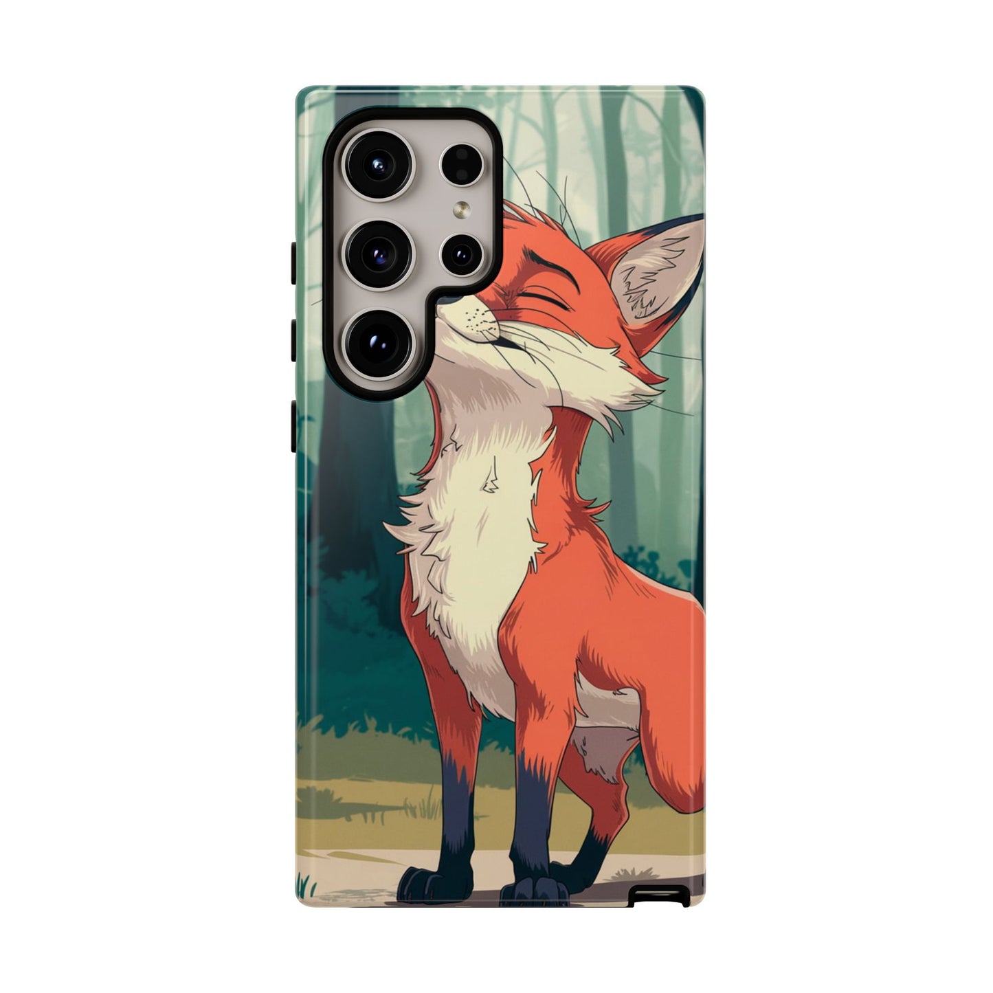 Fox Anime Tough Case – Premium Protection & Stunning Design for iPhone & Samsung, artistic anime fox print design case