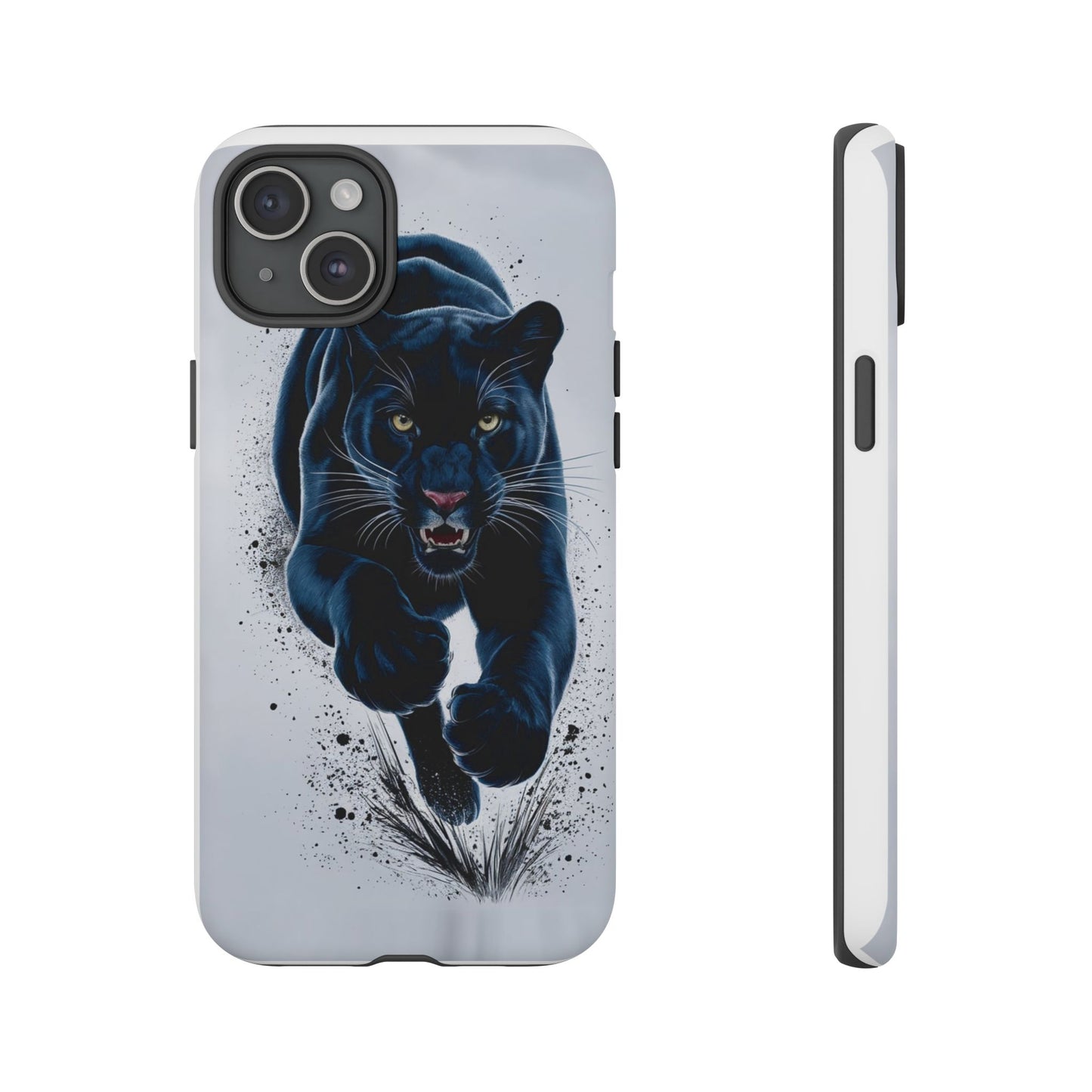 Tough Case for iPhone® – AI Black Panther Design: Bold Protection with Fierce Style, AI Black Panther Design