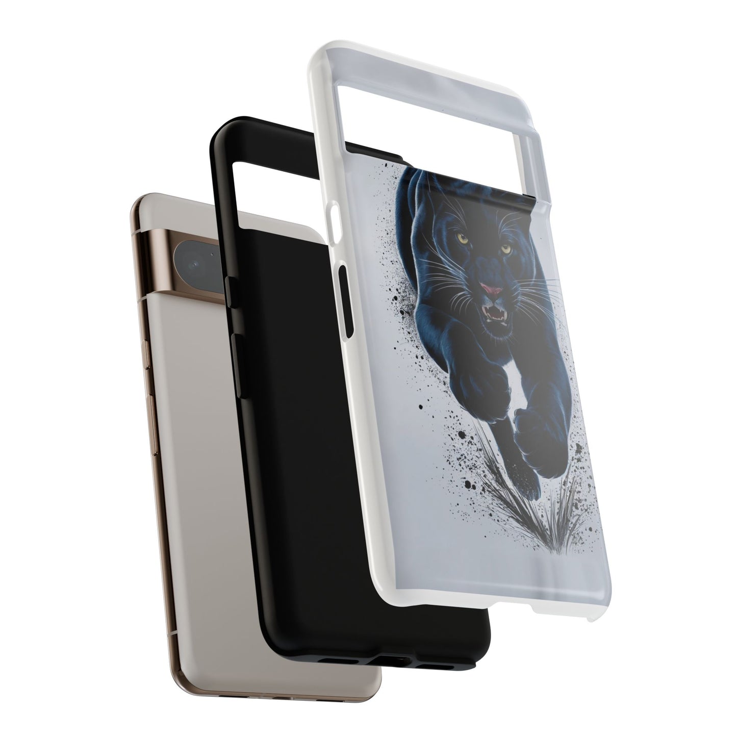 Tough Case for iPhone® – AI Black Panther Design: Bold Protection with Fierce Style, AI Black Panther Design