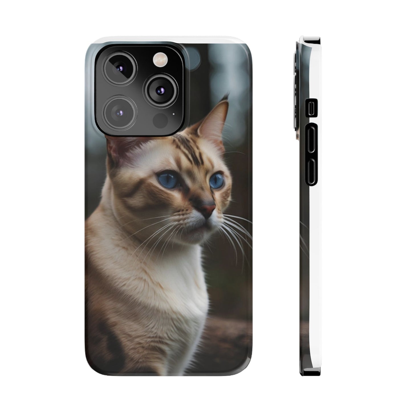Slim Phone Case Iphone Back Cases Cute CAT AI Generated Design --- Slim Phone Case Cute CAT Ai Design IPhone Case --- Slim Phone Case for IPhone Cute CAT Character AI Design