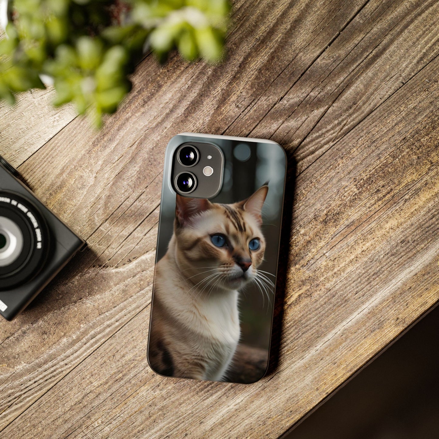 Slim Phone Case Iphone Back Cases Cute CAT AI Generated Design --- Slim Phone Case Cute CAT Ai Design IPhone Case --- Slim Phone Case for IPhone Cute CAT Character AI Design
