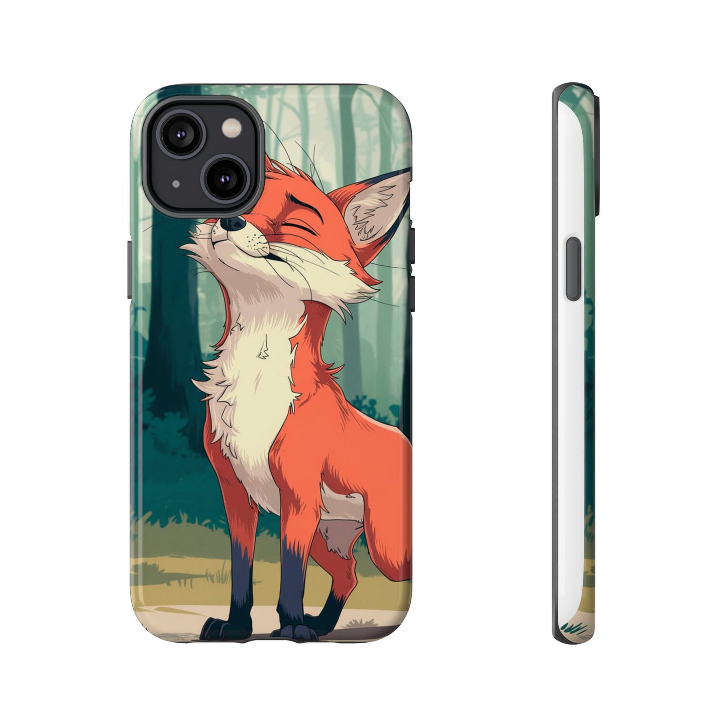 Fox Anime Tough Case – Premium Protection & Stunning Design for iPhone & Samsung, artistic anime fox print design case