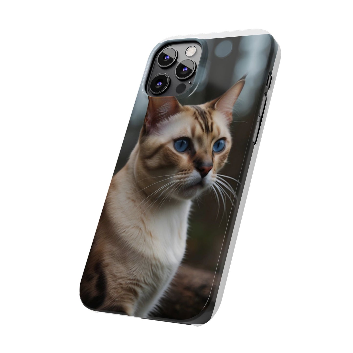 Slim Phone Case Iphone Back Cases Cute CAT AI Generated Design --- Slim Phone Case Cute CAT Ai Design IPhone Case --- Slim Phone Case for IPhone Cute CAT Character AI Design