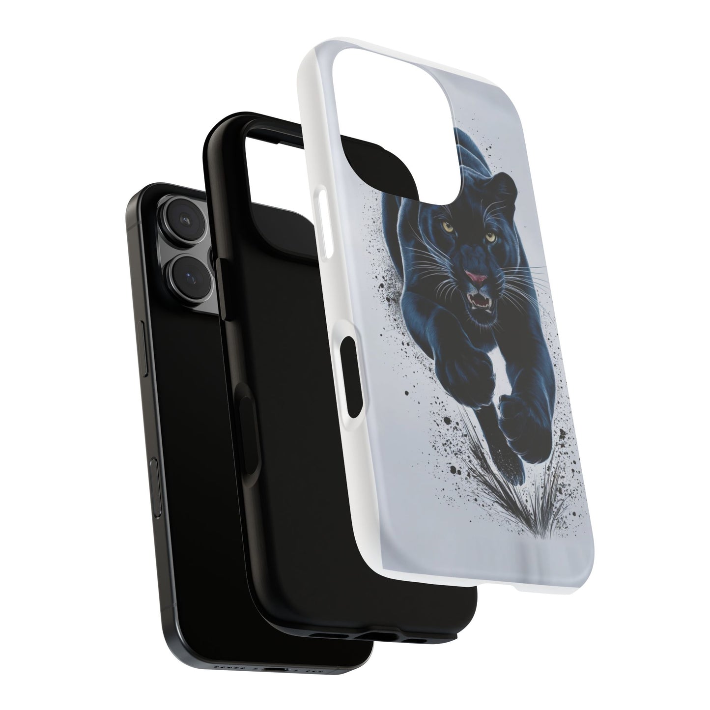 Tough Case for iPhone® – AI Black Panther Design: Bold Protection with Fierce Style, AI Black Panther Design