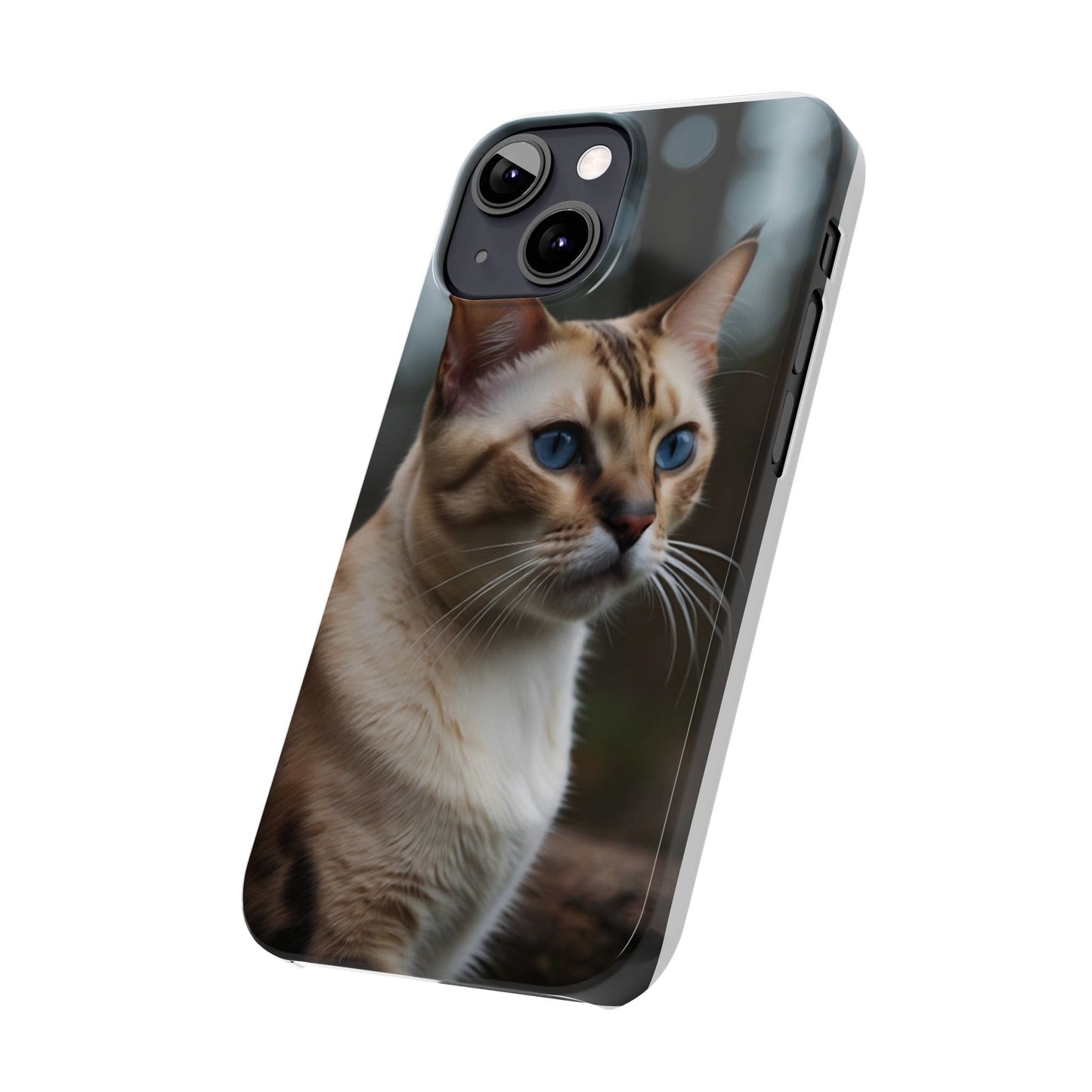 Slim Phone Case Iphone Back Cases Cute CAT AI Generated Design --- Slim Phone Case Cute CAT Ai Design IPhone Case --- Slim Phone Case for IPhone Cute CAT Character AI Design