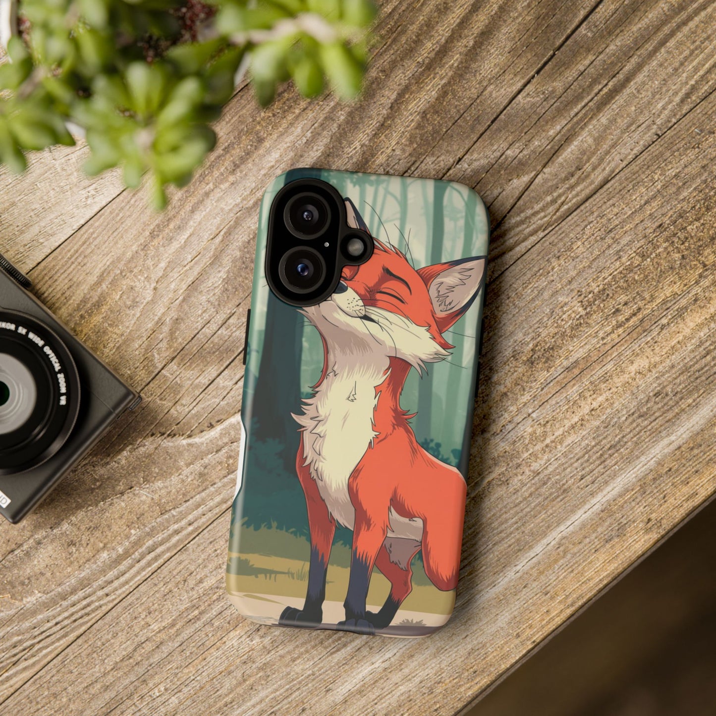 Fox Anime Tough Case – Premium Protection & Stunning Design for iPhone & Samsung, artistic anime fox print design case
