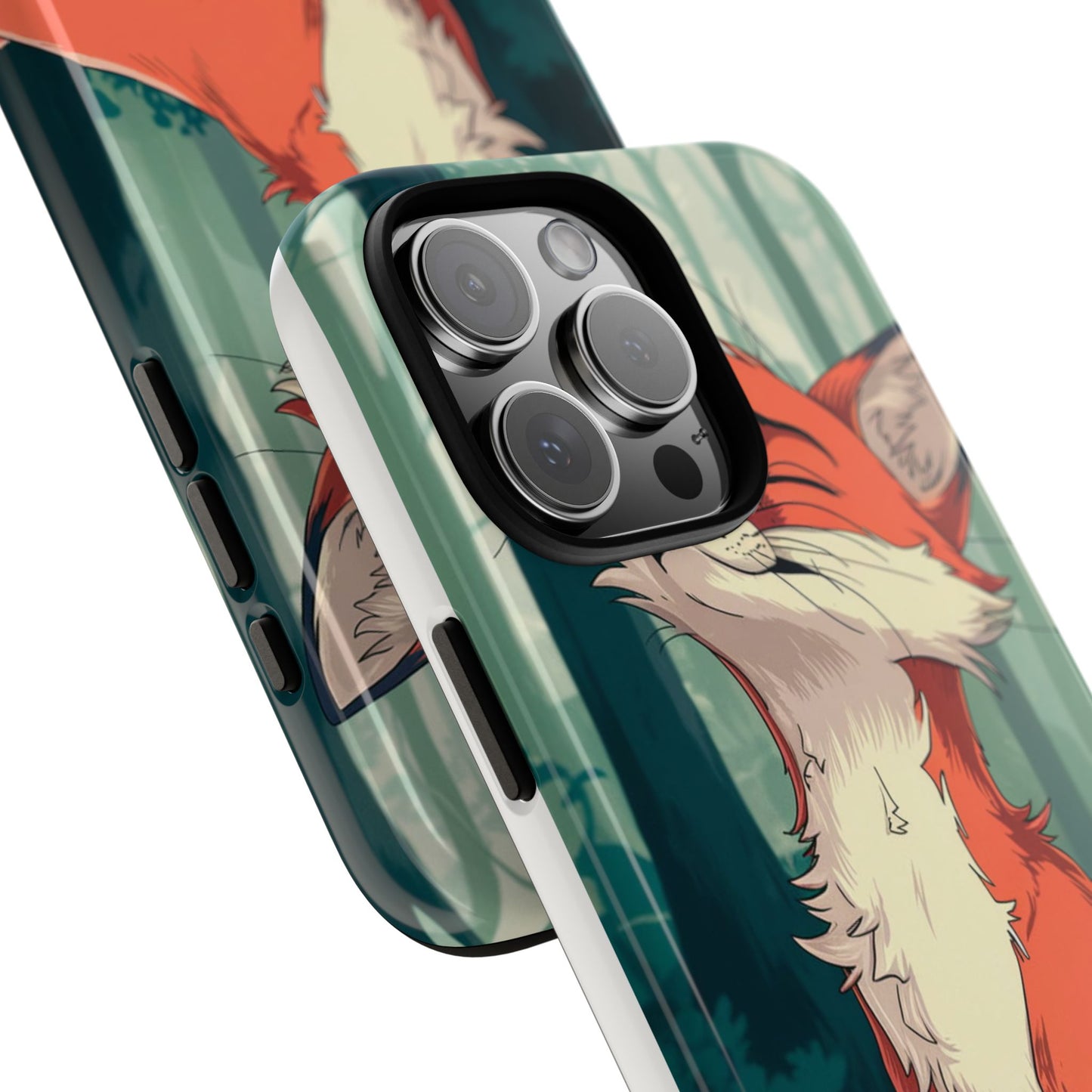 Fox Anime Tough Case – Premium Protection & Stunning Design for iPhone & Samsung, artistic anime fox print design case