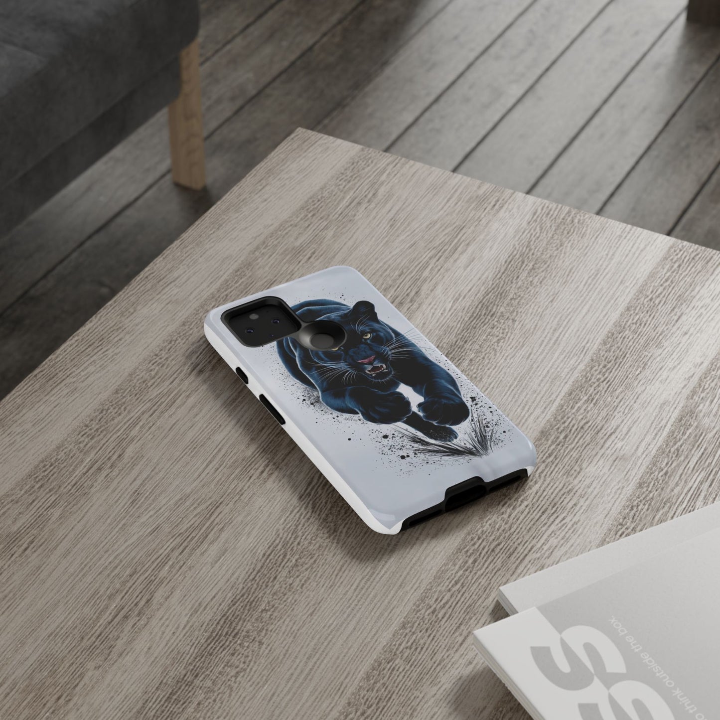 Tough Case for iPhone® – AI Black Panther Design: Bold Protection with Fierce Style, AI Black Panther Design