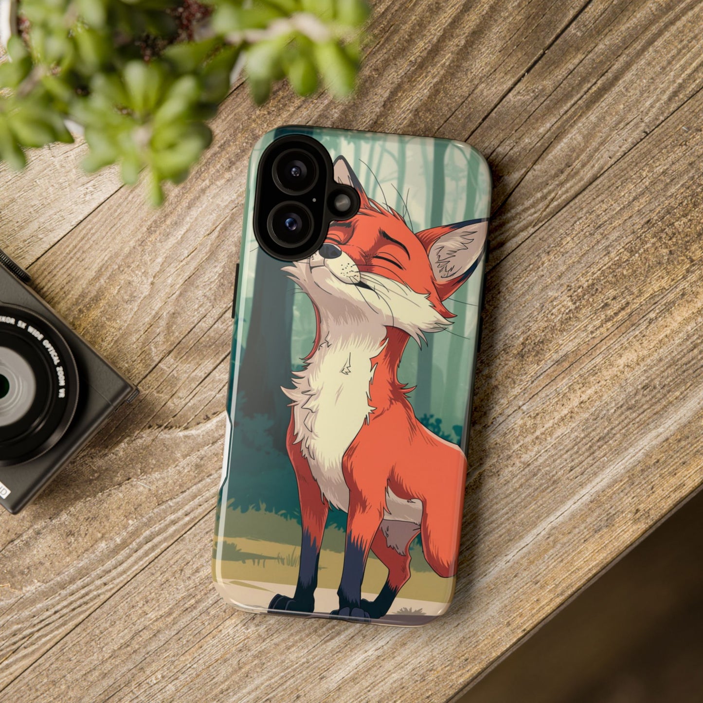 Fox Anime Tough Case – Premium Protection & Stunning Design for iPhone & Samsung, artistic anime fox print design case