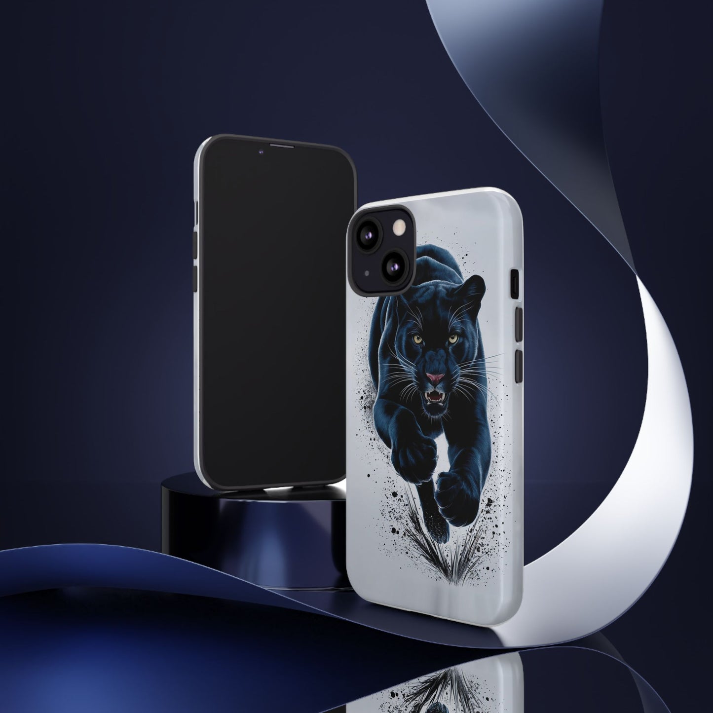 Tough Case for iPhone® – AI Black Panther Design: Bold Protection with Fierce Style, AI Black Panther Design