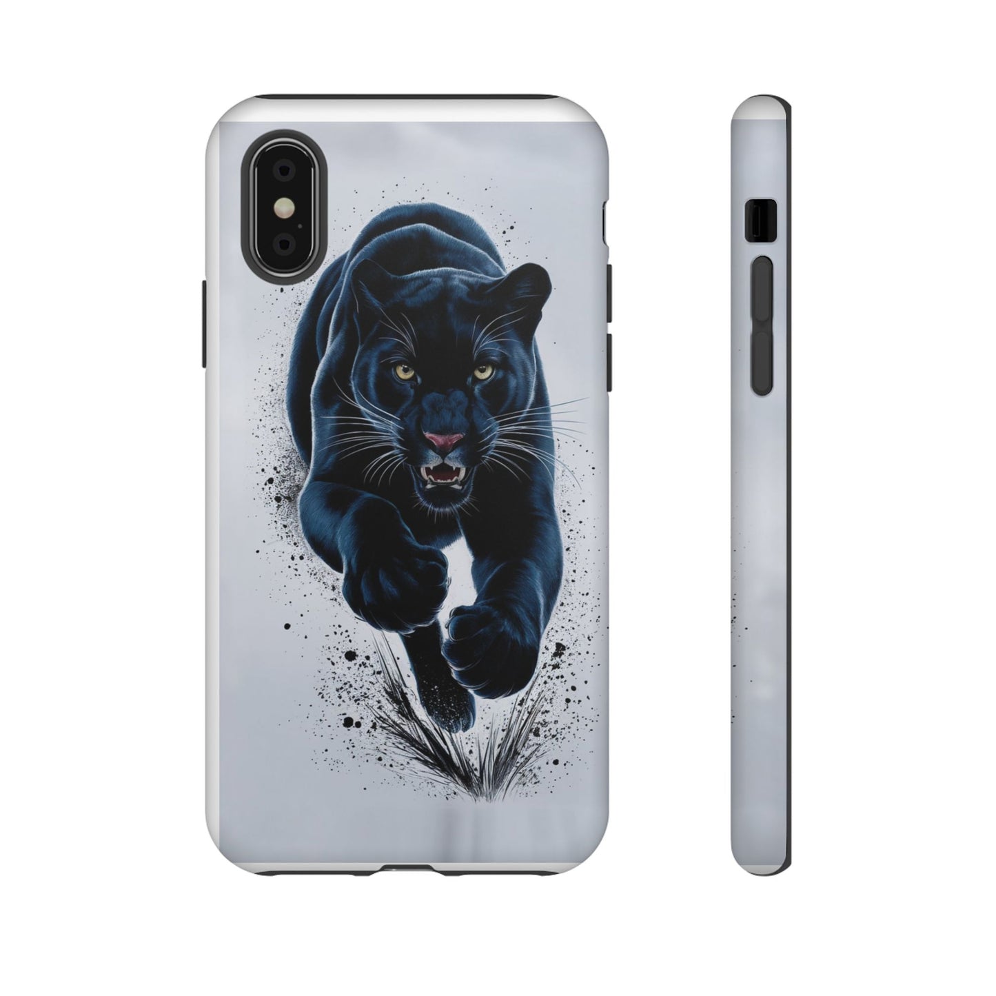 Tough Case for iPhone® – AI Black Panther Design: Bold Protection with Fierce Style, AI Black Panther Design