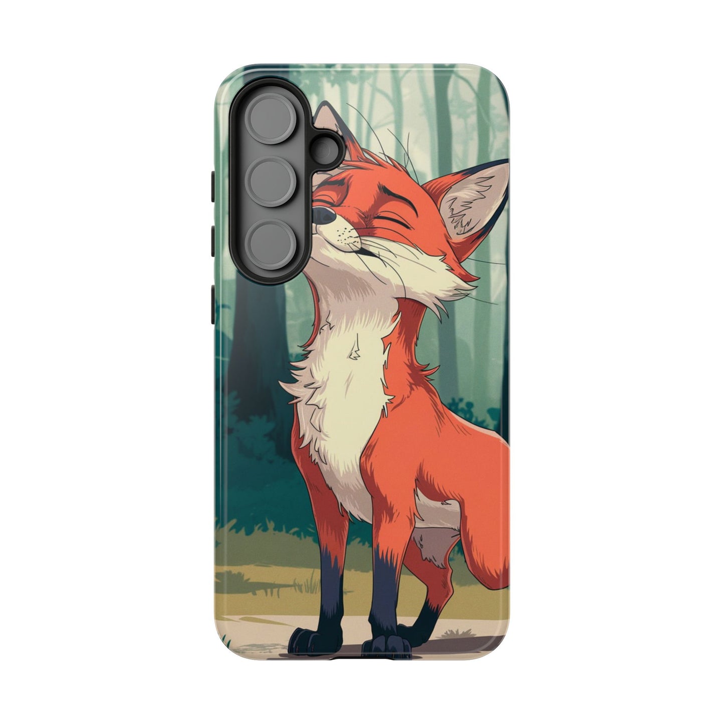 Fox Anime Tough Case – Premium Protection & Stunning Design for iPhone & Samsung, artistic anime fox print design case