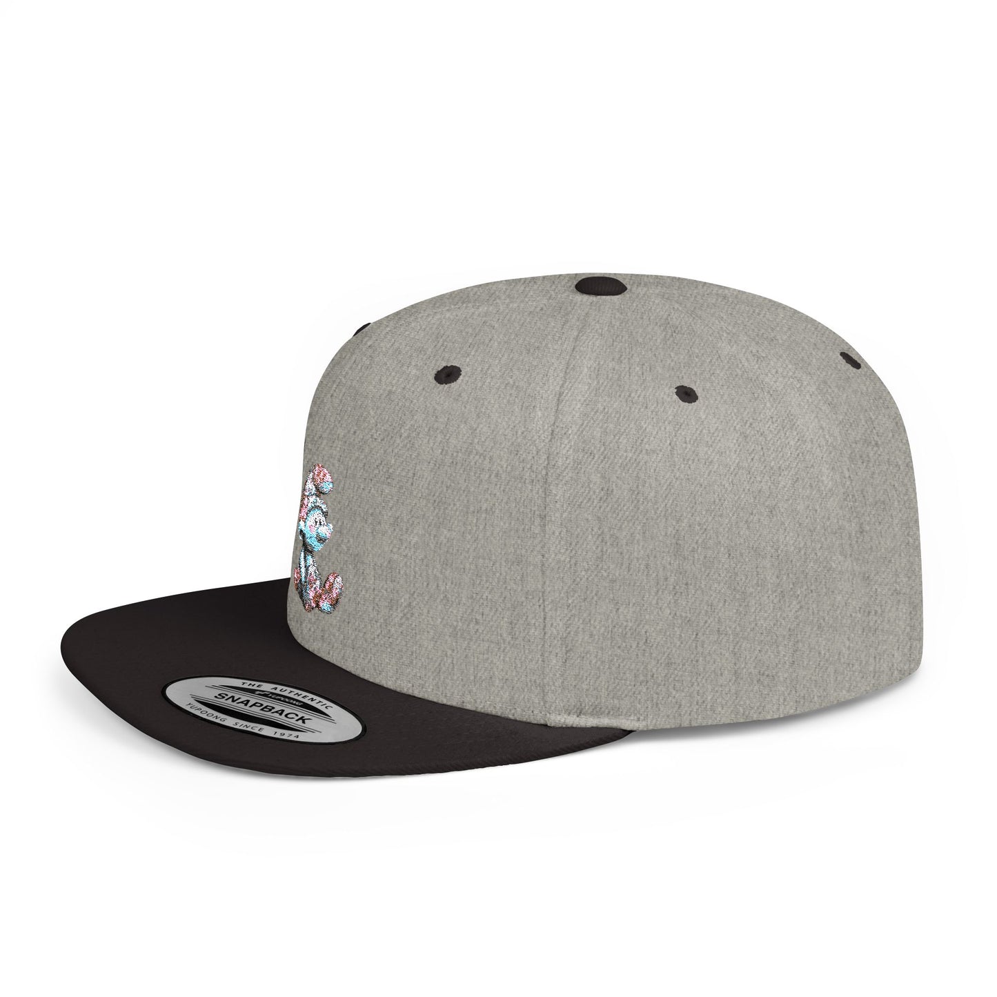 Flat Bill Snapback with AI Cartoon Design – Bold Style Meets Modern Creativity