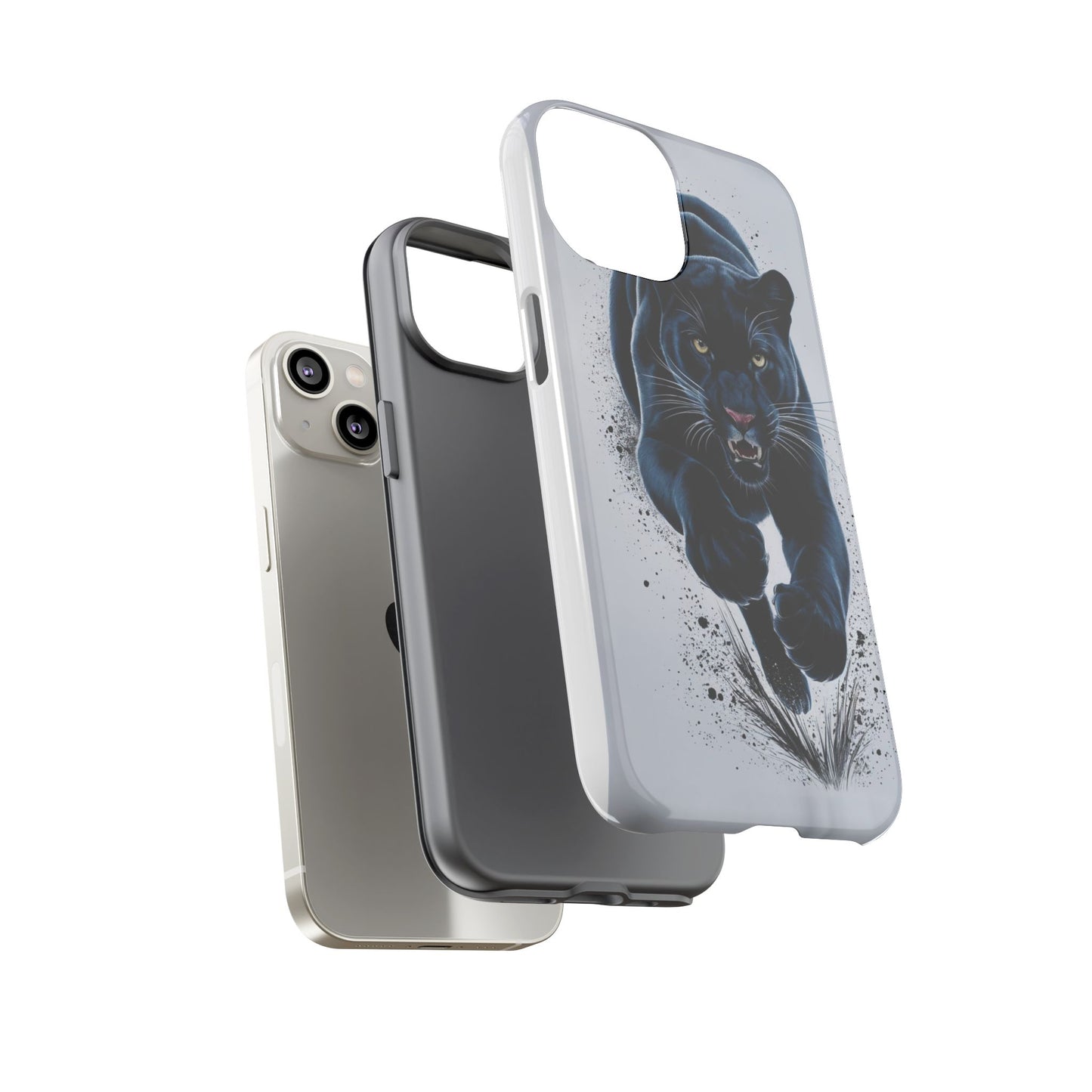 Tough Case for iPhone® – AI Black Panther Design: Bold Protection with Fierce Style, AI Black Panther Design