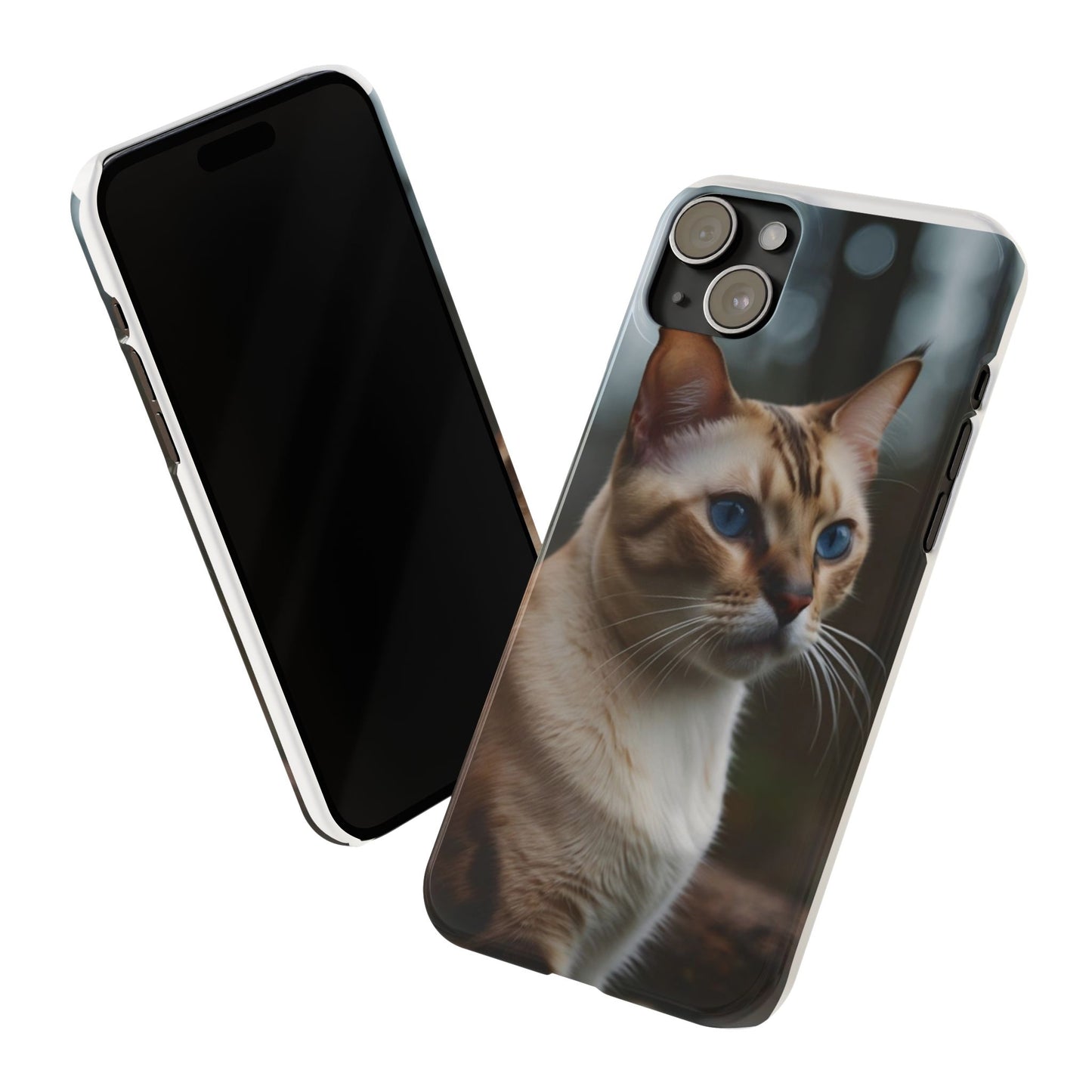 Slim Phone Case Iphone Back Cases Cute CAT AI Generated Design --- Slim Phone Case Cute CAT Ai Design IPhone Case --- Slim Phone Case for IPhone Cute CAT Character AI Design