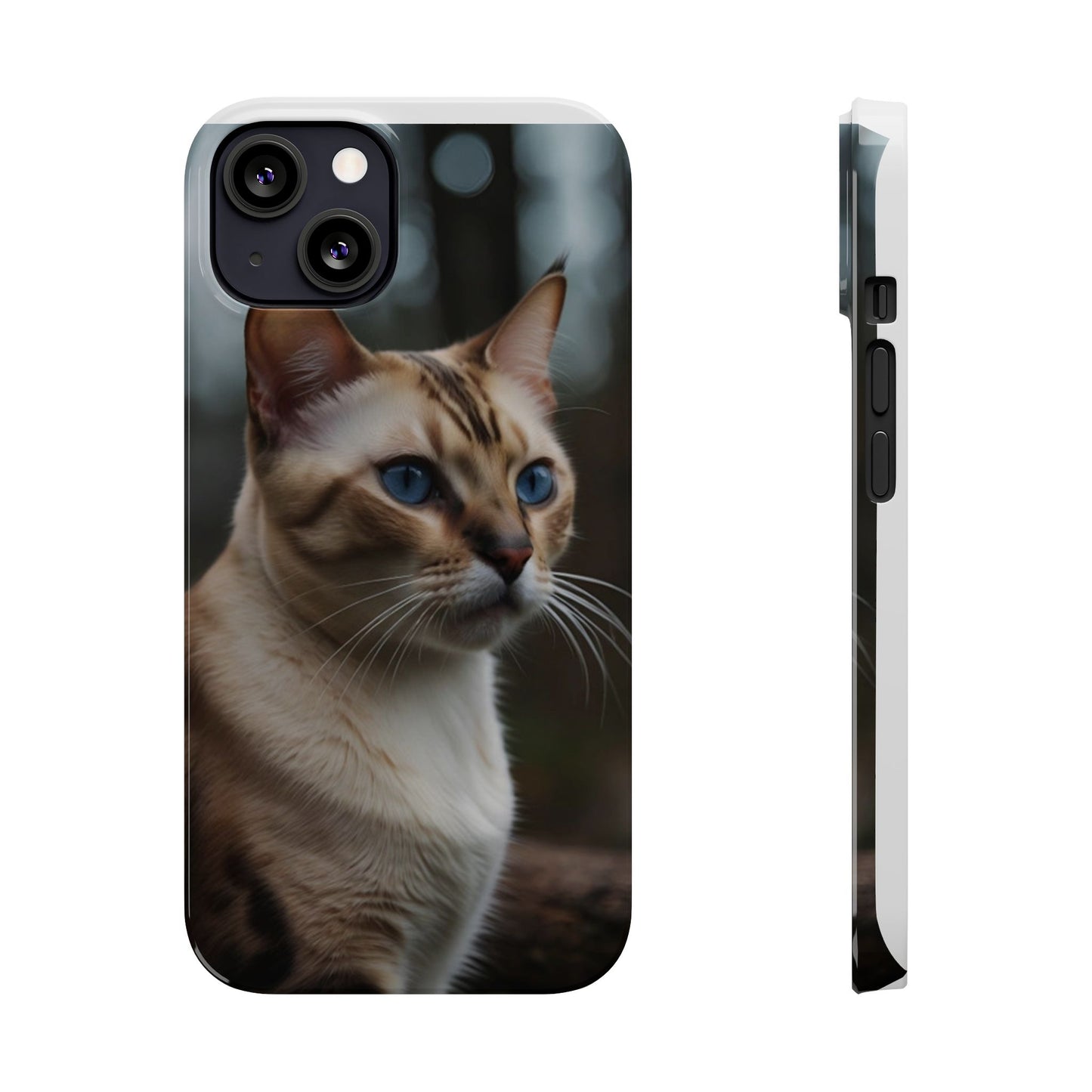 Slim Phone Case Iphone Back Cases Cute CAT AI Generated Design --- Slim Phone Case Cute CAT Ai Design IPhone Case --- Slim Phone Case for IPhone Cute CAT Character AI Design