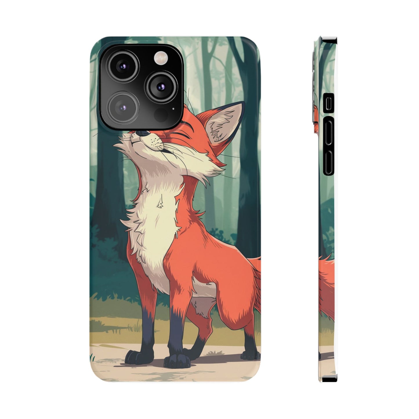 Slim Phone Case Fox Animal Anime Design for iPhone & Samsung – Stylish & Protective, Fox Animal Anime Design for IPhone Cases Design