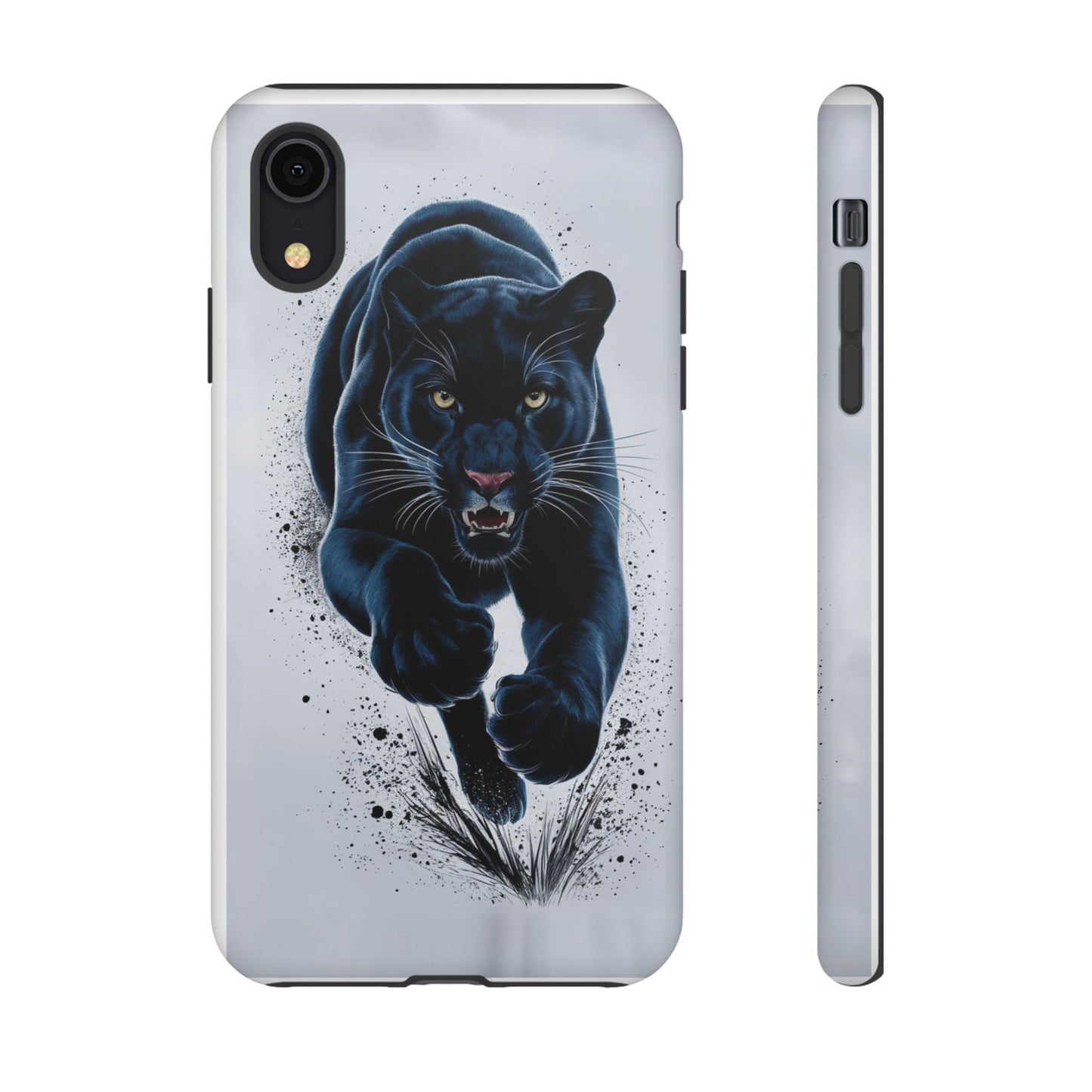 Tough Case for iPhone® – AI Black Panther Design: Bold Protection with Fierce Style, AI Black Panther Design