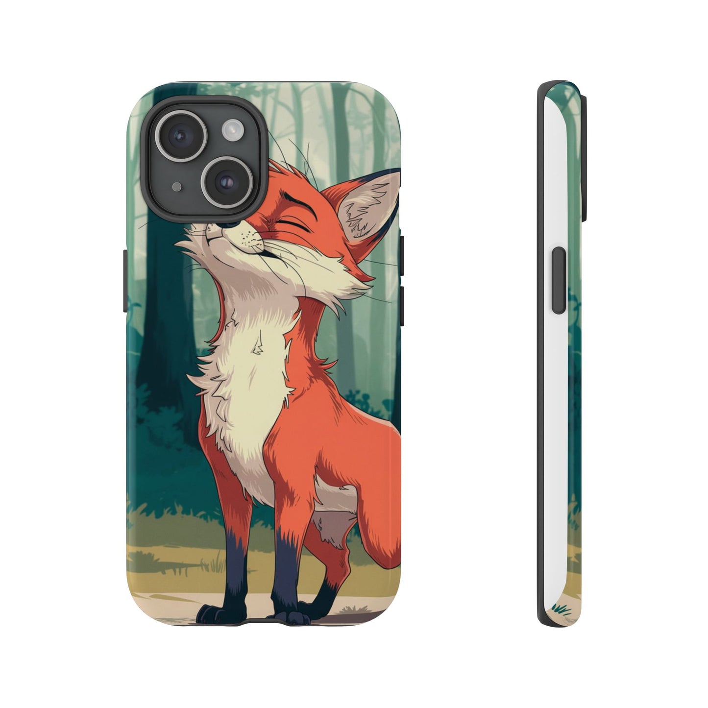 Fox Anime Tough Case – Premium Protection & Stunning Design for iPhone & Samsung, artistic anime fox print design case