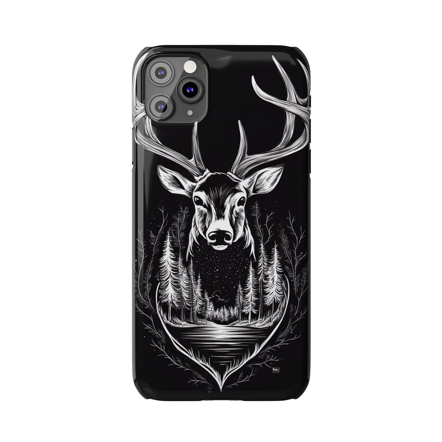 Stylish Slim iPhone Case – AI-Generated Swamp Deer Design, wildlife-themed phone cases for iPhone, wildlife enthusiast phone cases for iPhone