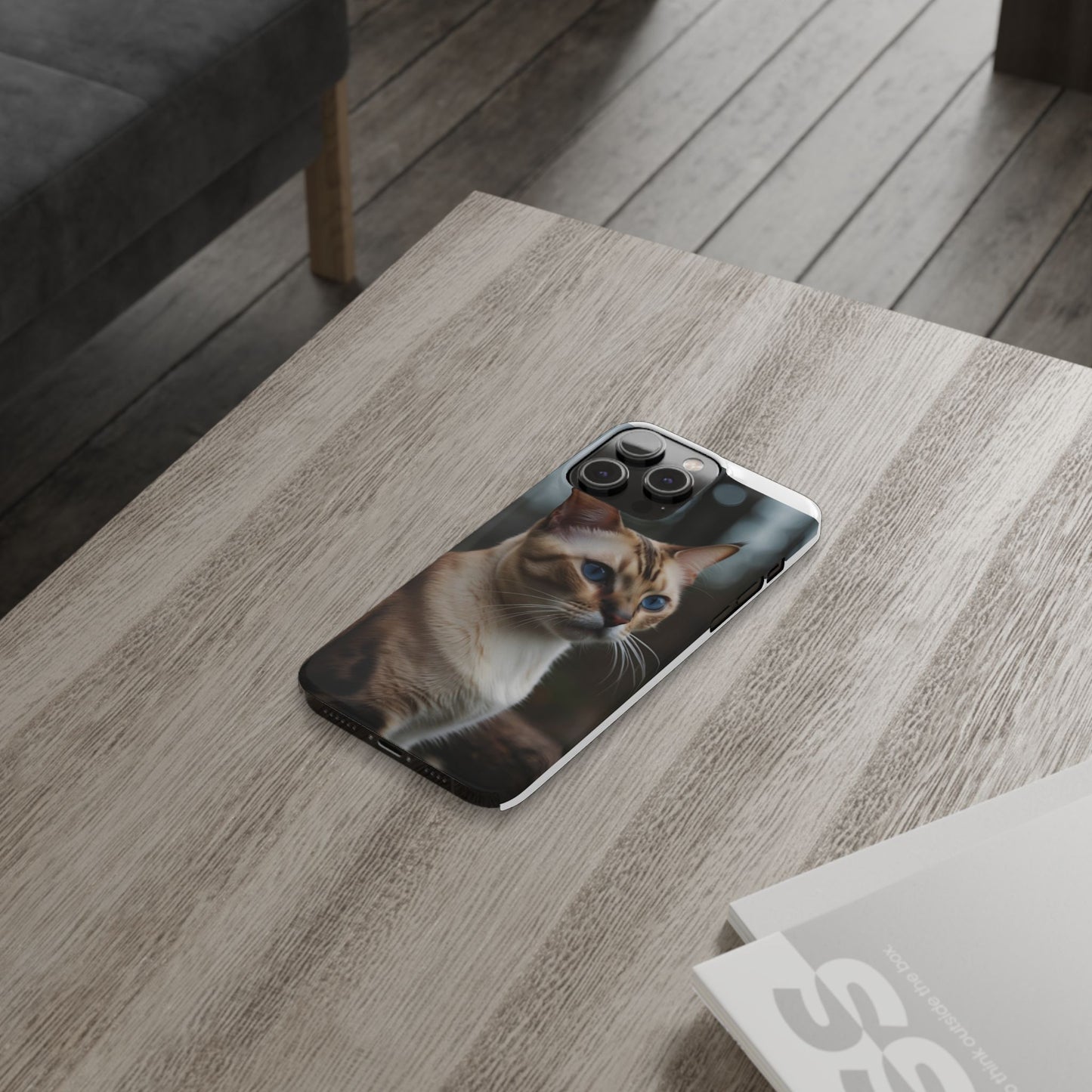 Slim Phone Case Iphone Back Cases Cute CAT AI Generated Design --- Slim Phone Case Cute CAT Ai Design IPhone Case --- Slim Phone Case for IPhone Cute CAT Character AI Design