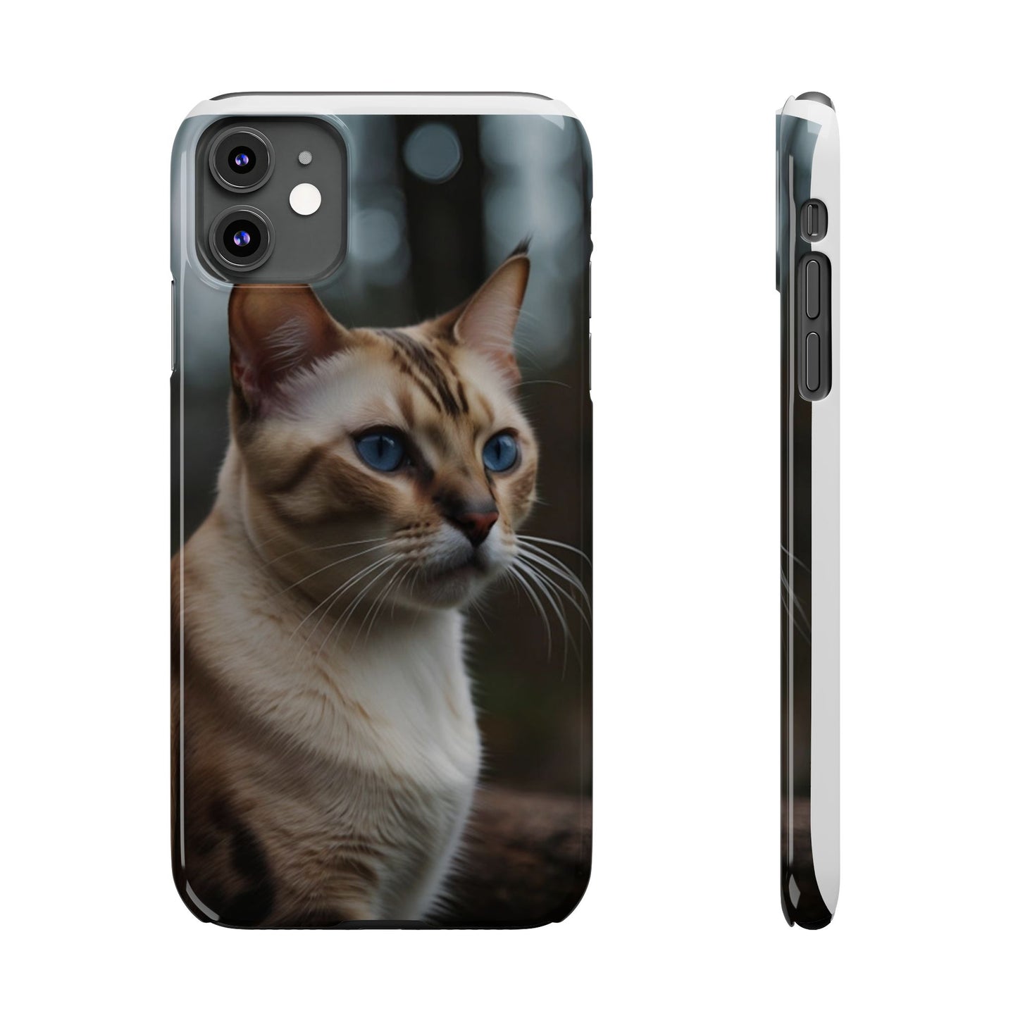 Slim Phone Case Iphone Back Cases Cute CAT AI Generated Design --- Slim Phone Case Cute CAT Ai Design IPhone Case --- Slim Phone Case for IPhone Cute CAT Character AI Design