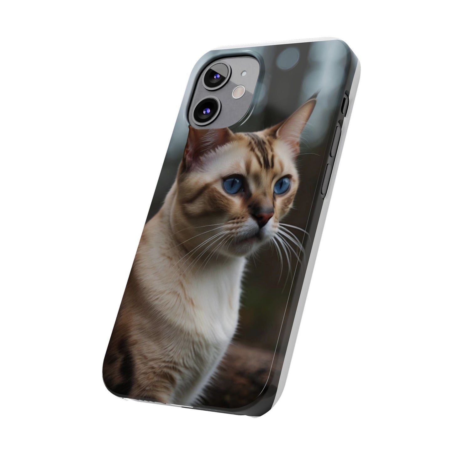Slim Phone Case Iphone Back Cases Cute CAT AI Generated Design --- Slim Phone Case Cute CAT Ai Design IPhone Case --- Slim Phone Case for IPhone Cute CAT Character AI Design