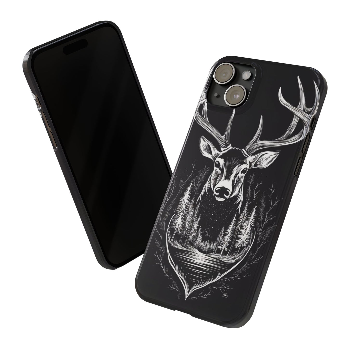 Stylish Slim iPhone Case – AI-Generated Swamp Deer Design, wildlife-themed phone cases for iPhone, wildlife enthusiast phone cases for iPhone