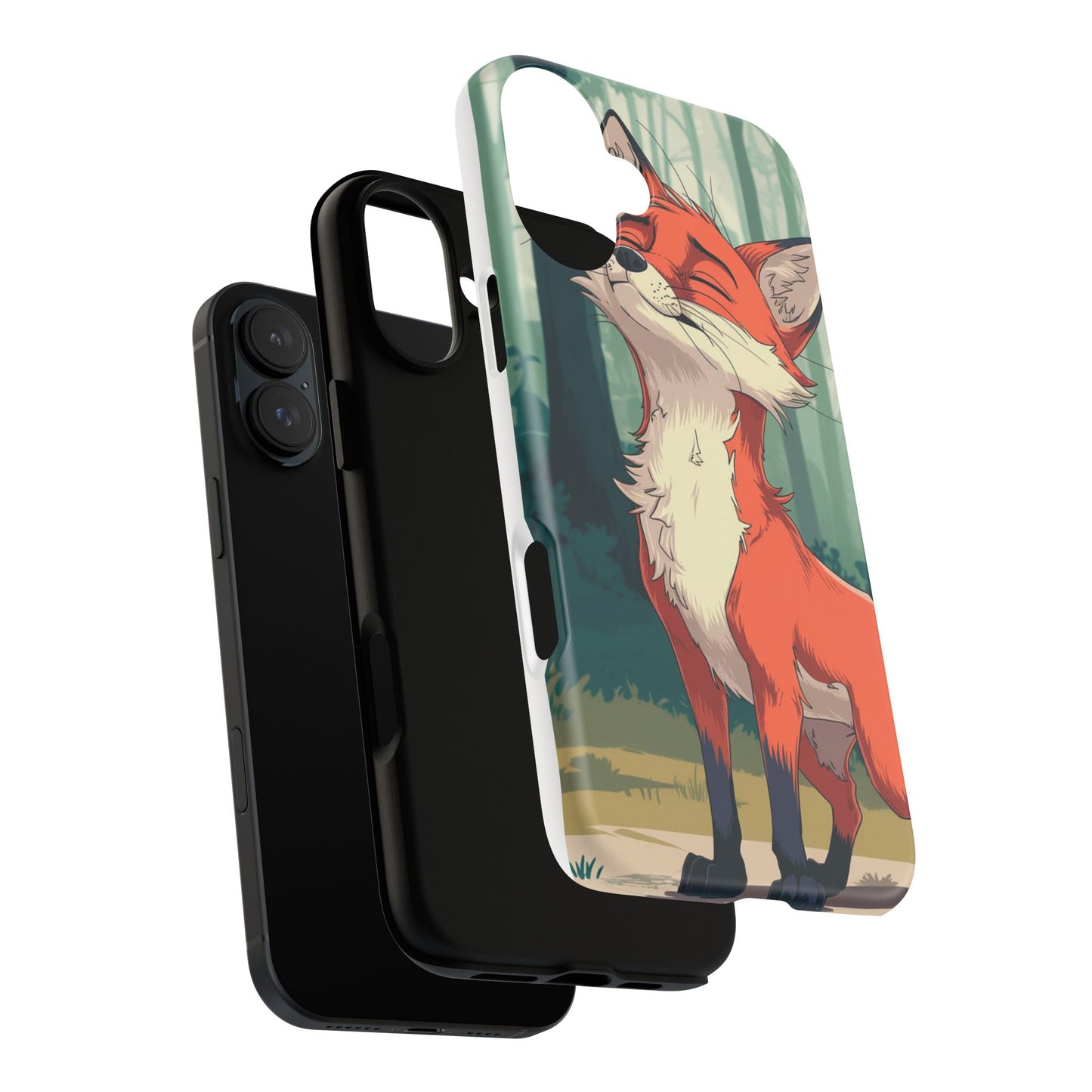 Fox Anime Tough Case – Premium Protection & Stunning Design for iPhone & Samsung, artistic anime fox print design case