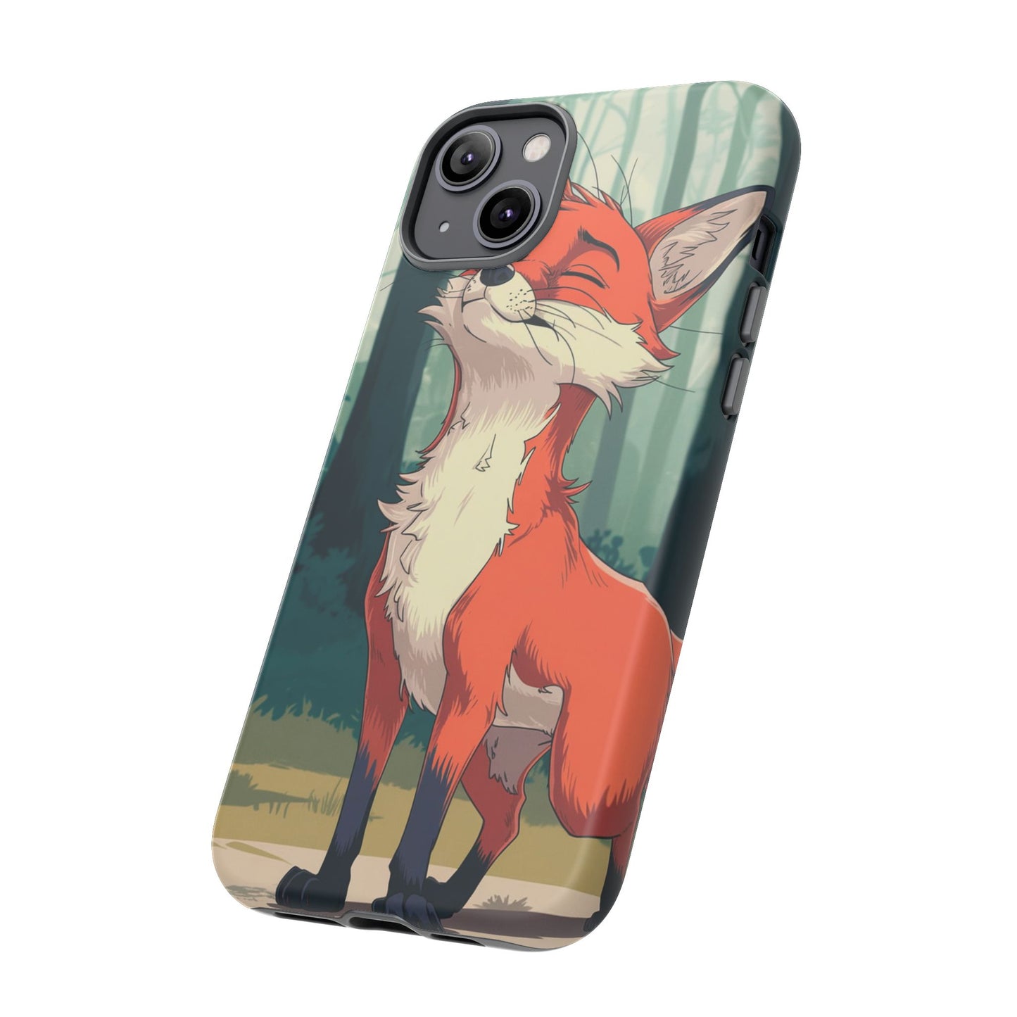Fox Anime Tough Case – Premium Protection & Stunning Design for iPhone & Samsung, artistic anime fox print design case