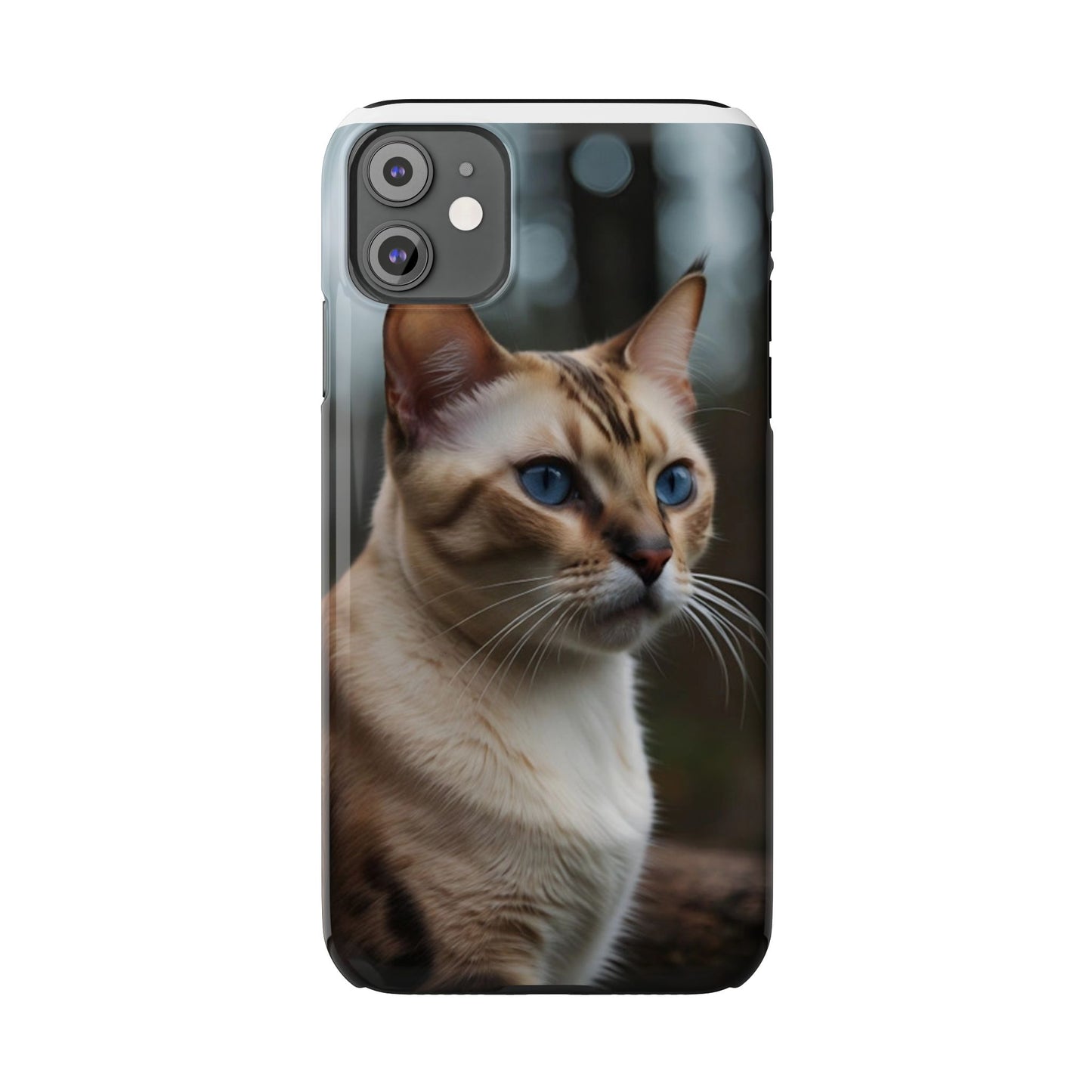 Slim Phone Case Iphone Back Cases Cute CAT AI Generated Design --- Slim Phone Case Cute CAT Ai Design IPhone Case --- Slim Phone Case for IPhone Cute CAT Character AI Design