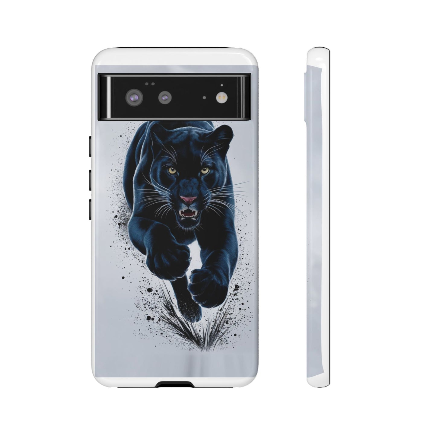 Tough Case for iPhone® – AI Black Panther Design: Bold Protection with Fierce Style, AI Black Panther Design