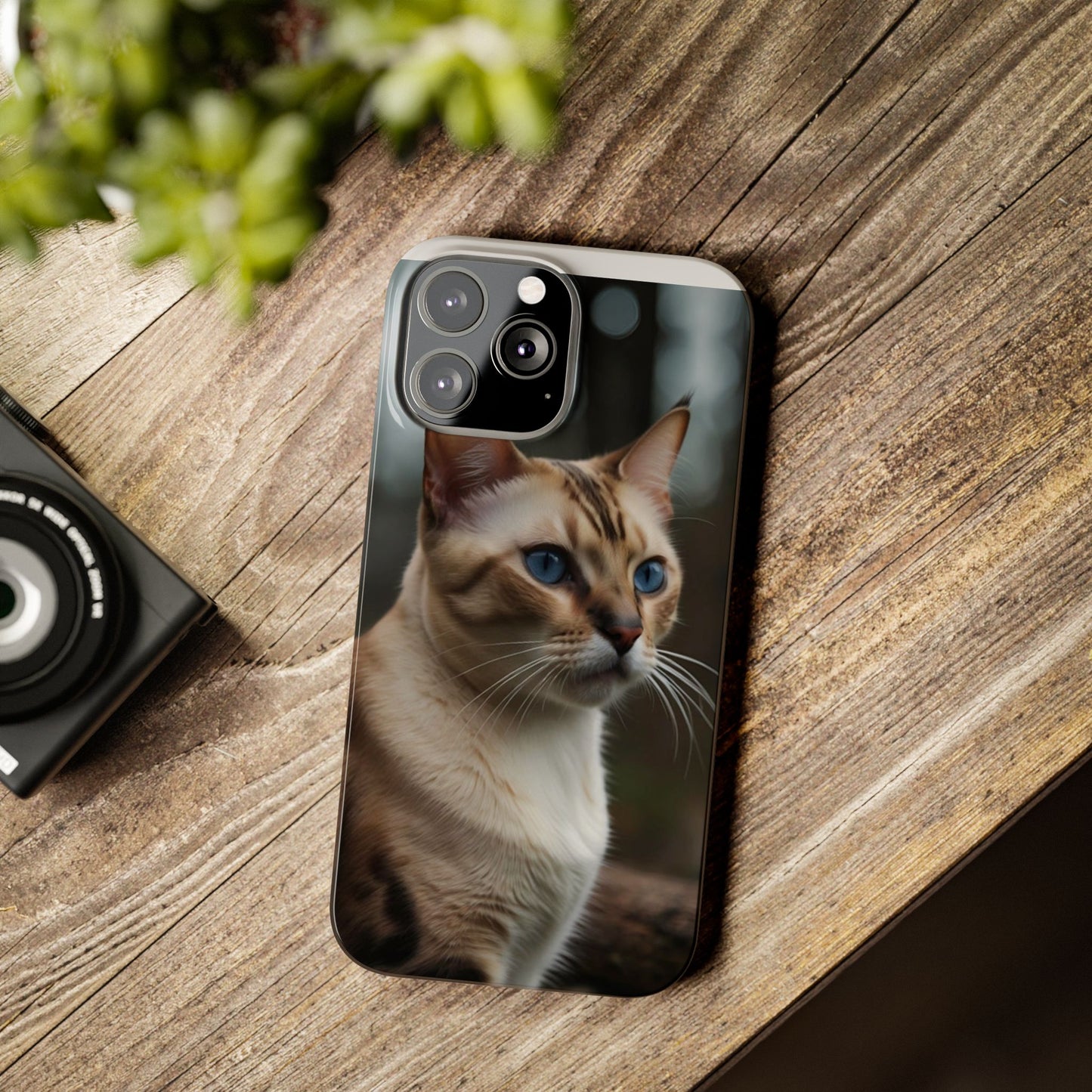 Slim Phone Case Iphone Back Cases Cute CAT AI Generated Design --- Slim Phone Case Cute CAT Ai Design IPhone Case --- Slim Phone Case for IPhone Cute CAT Character AI Design