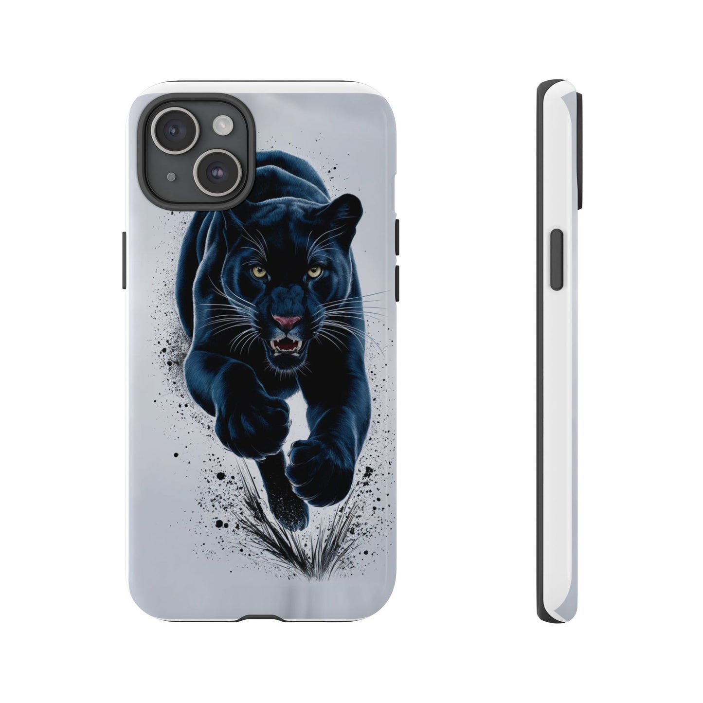 Tough Case for iPhone® – AI Black Panther Design: Bold Protection with Fierce Style, AI Black Panther Design