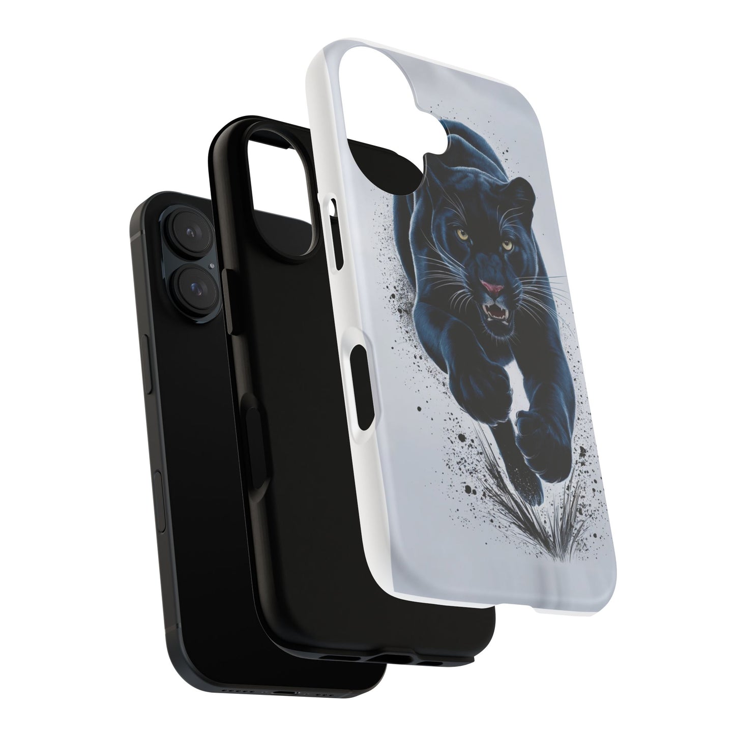 Tough Case for iPhone® – AI Black Panther Design: Bold Protection with Fierce Style, AI Black Panther Design
