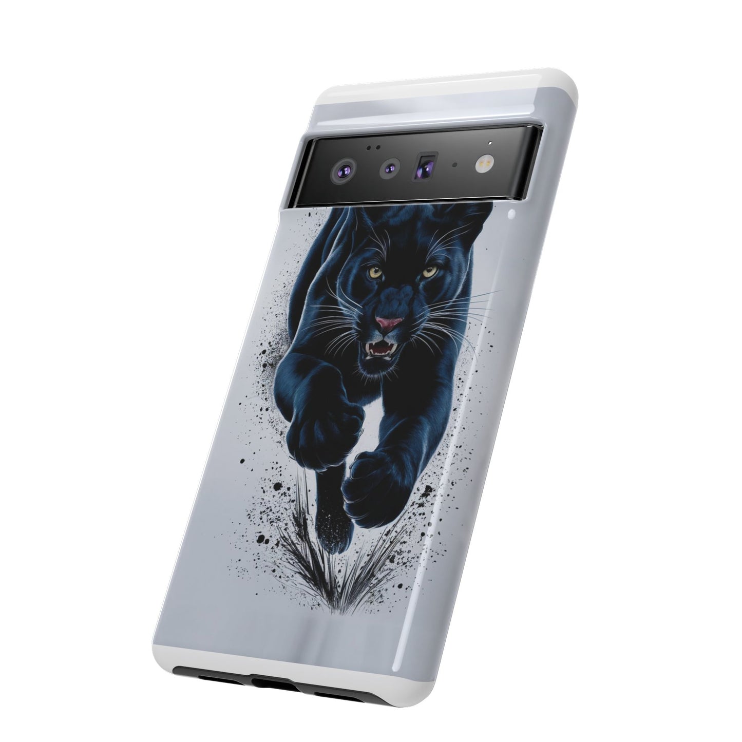 Tough Case for iPhone® – AI Black Panther Design: Bold Protection with Fierce Style, AI Black Panther Design