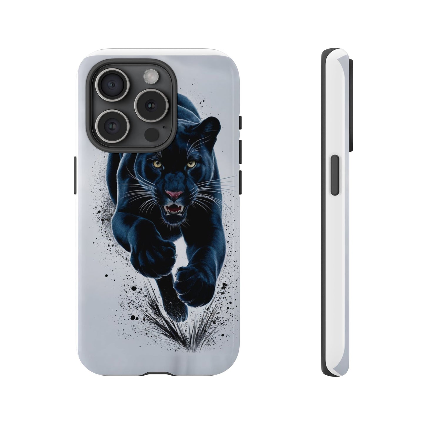Tough Case for iPhone® – AI Black Panther Design: Bold Protection with Fierce Style, AI Black Panther Design