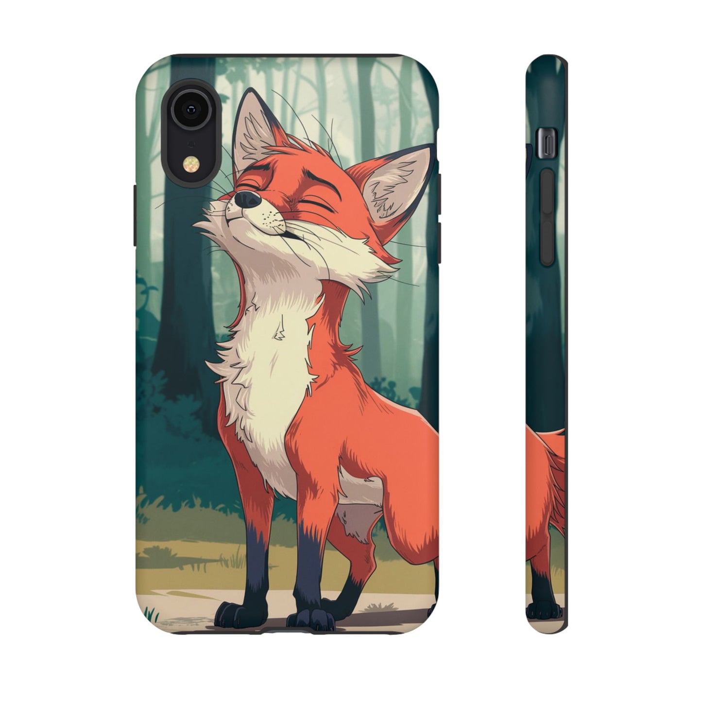 Fox Anime Tough Case – Premium Protection & Stunning Design for iPhone & Samsung, artistic anime fox print design case