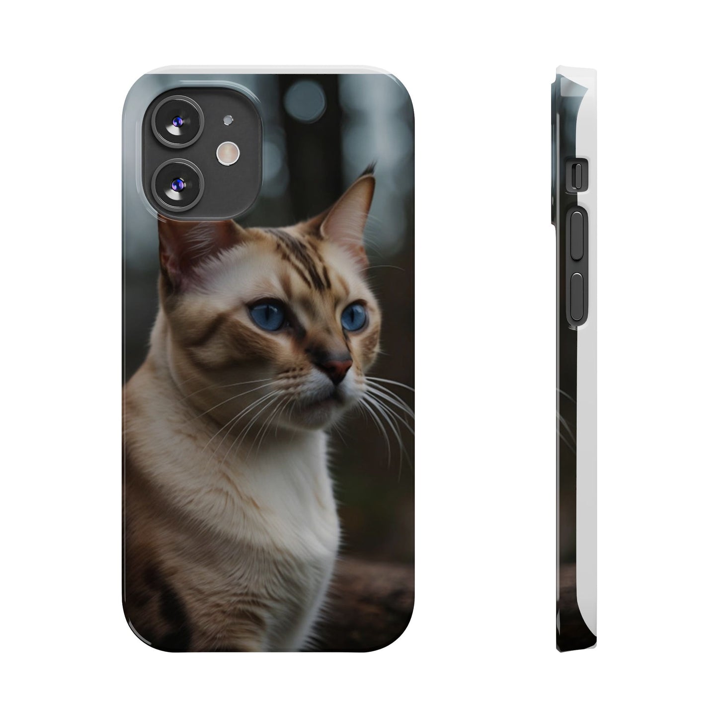 Slim Phone Case Iphone Back Cases Cute CAT AI Generated Design --- Slim Phone Case Cute CAT Ai Design IPhone Case --- Slim Phone Case for IPhone Cute CAT Character AI Design