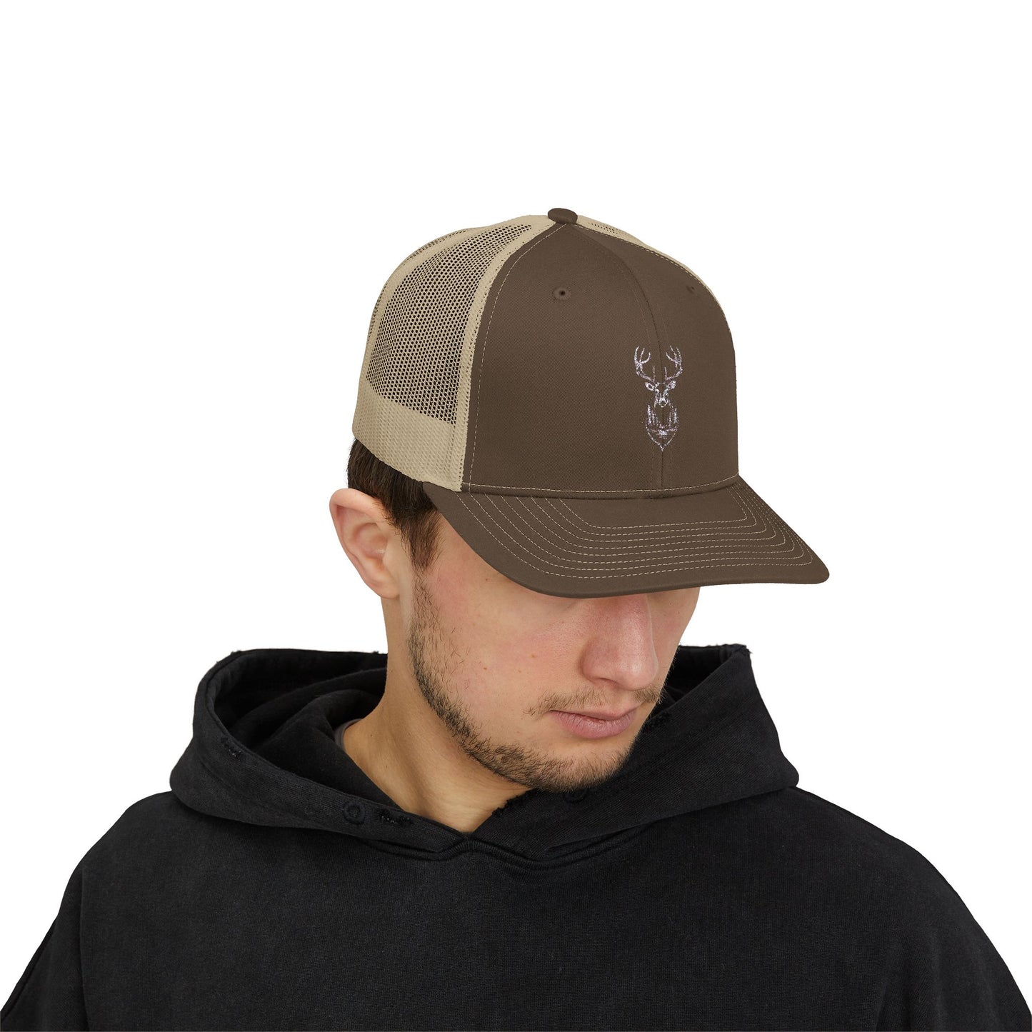 Snapback Trucker Cap – AI Swamp Deer Design | Perfect for Nature Enthusiasts. Wildlife Lover Snapback Trucker Cap Design