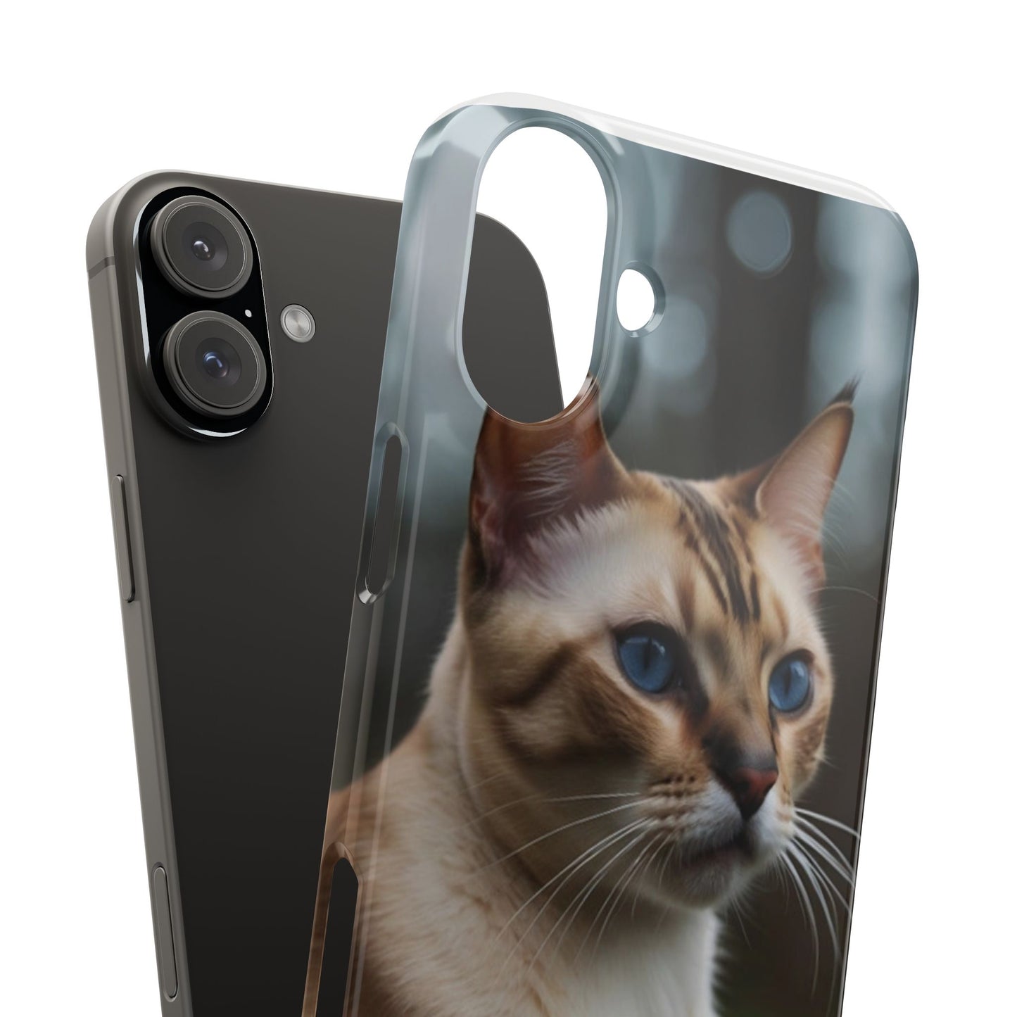 Slim Phone Case Iphone Back Cases Cute CAT AI Generated Design --- Slim Phone Case Cute CAT Ai Design IPhone Case --- Slim Phone Case for IPhone Cute CAT Character AI Design