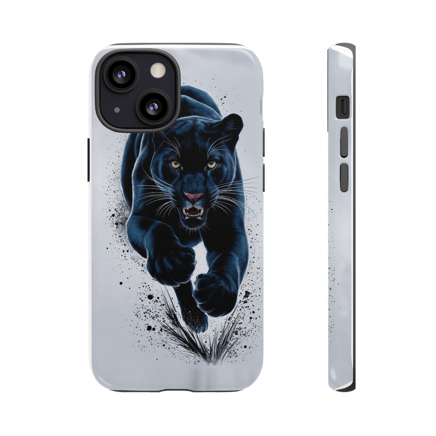 Tough Case for iPhone® – AI Black Panther Design: Bold Protection with Fierce Style, AI Black Panther Design