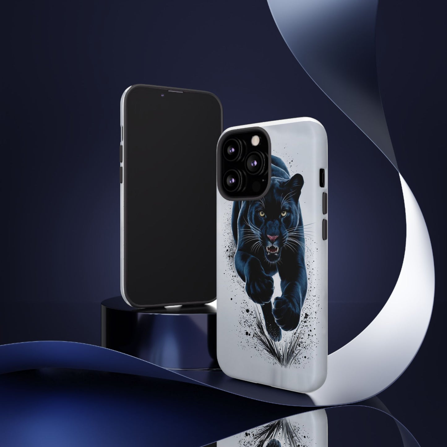 Tough Case for iPhone® – AI Black Panther Design: Bold Protection with Fierce Style, AI Black Panther Design