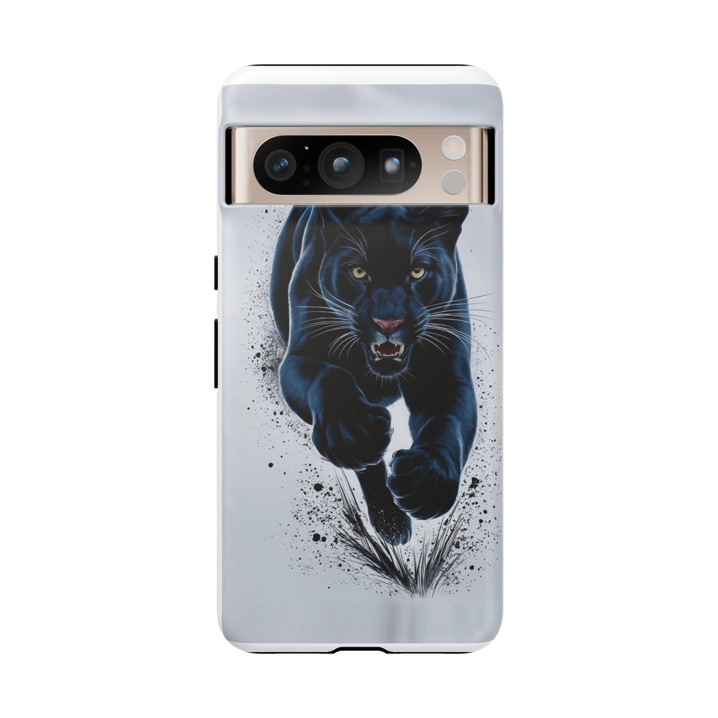 Tough Case for iPhone® – AI Black Panther Design: Bold Protection with Fierce Style, AI Black Panther Design