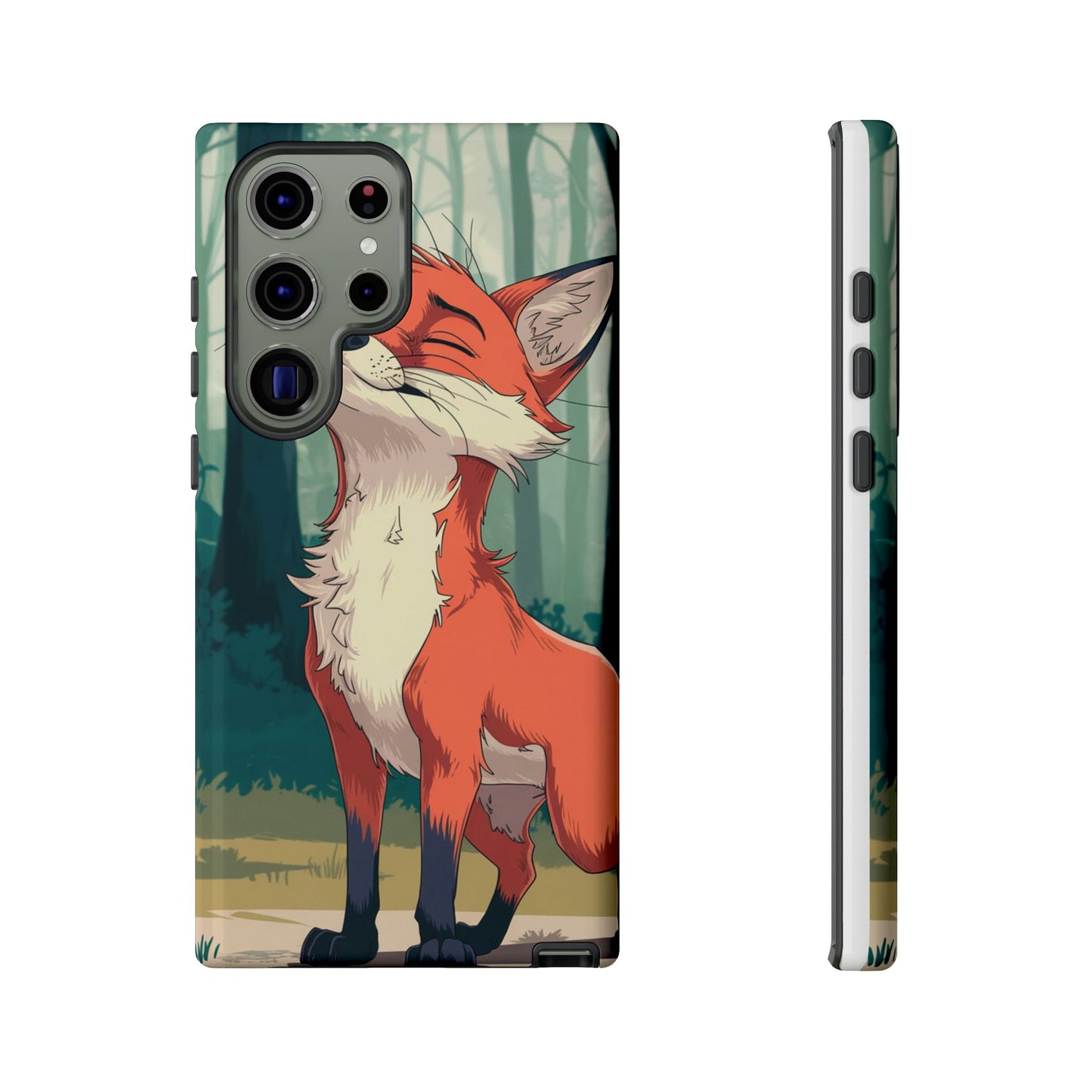Fox Anime Tough Case – Premium Protection & Stunning Design for iPhone & Samsung, artistic anime fox print design case