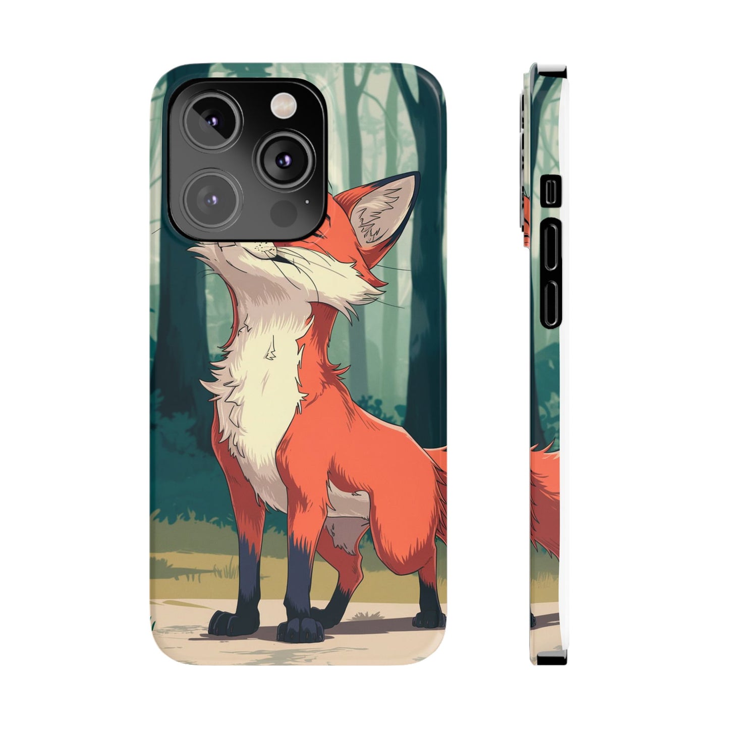 Slim Phone Case Fox Animal Anime Design for iPhone & Samsung – Stylish & Protective, Fox Animal Anime Design for IPhone Cases Design