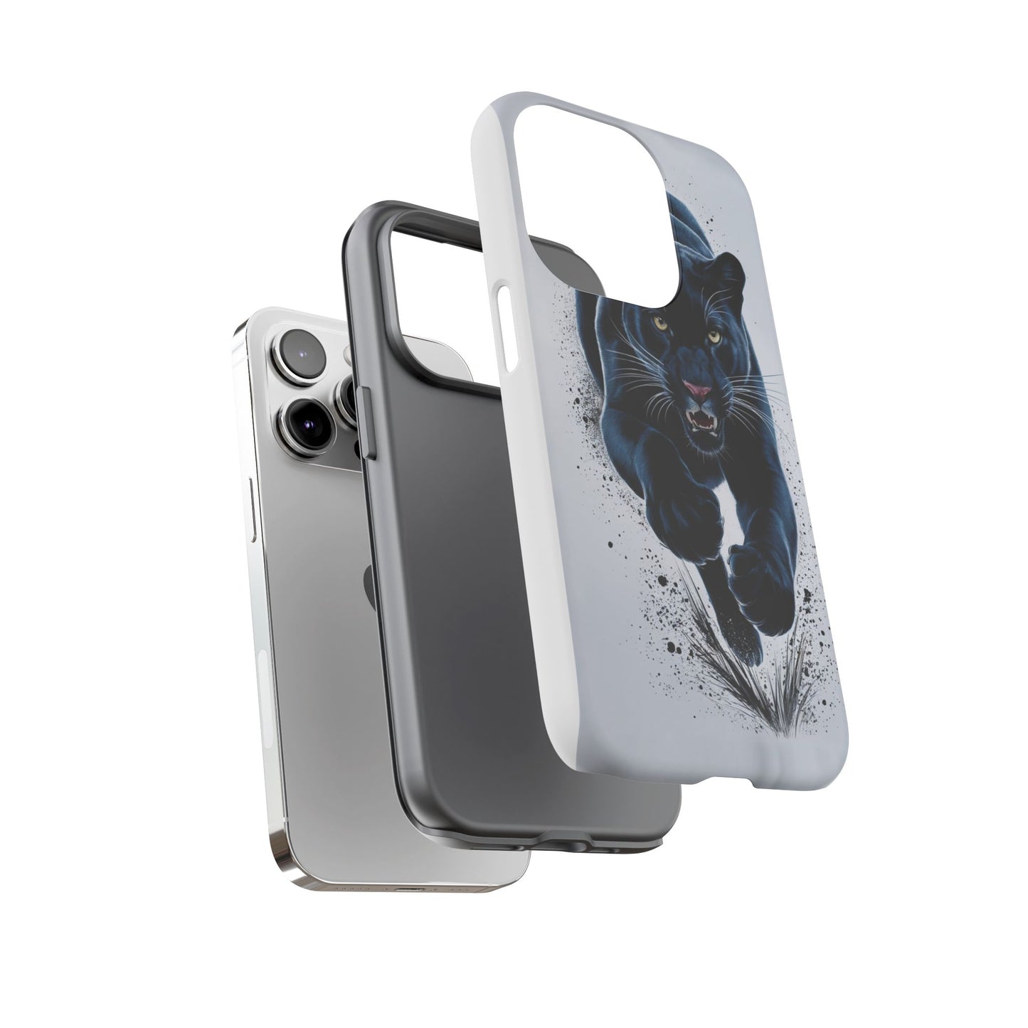 Tough Case for iPhone® – AI Black Panther Design: Bold Protection with Fierce Style, AI Black Panther Design