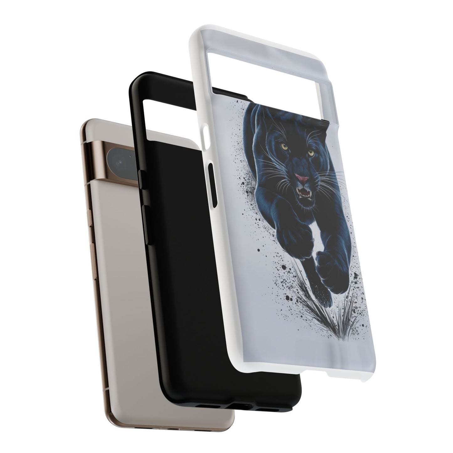 Tough Case for iPhone® – AI Black Panther Design: Bold Protection with Fierce Style, AI Black Panther Design