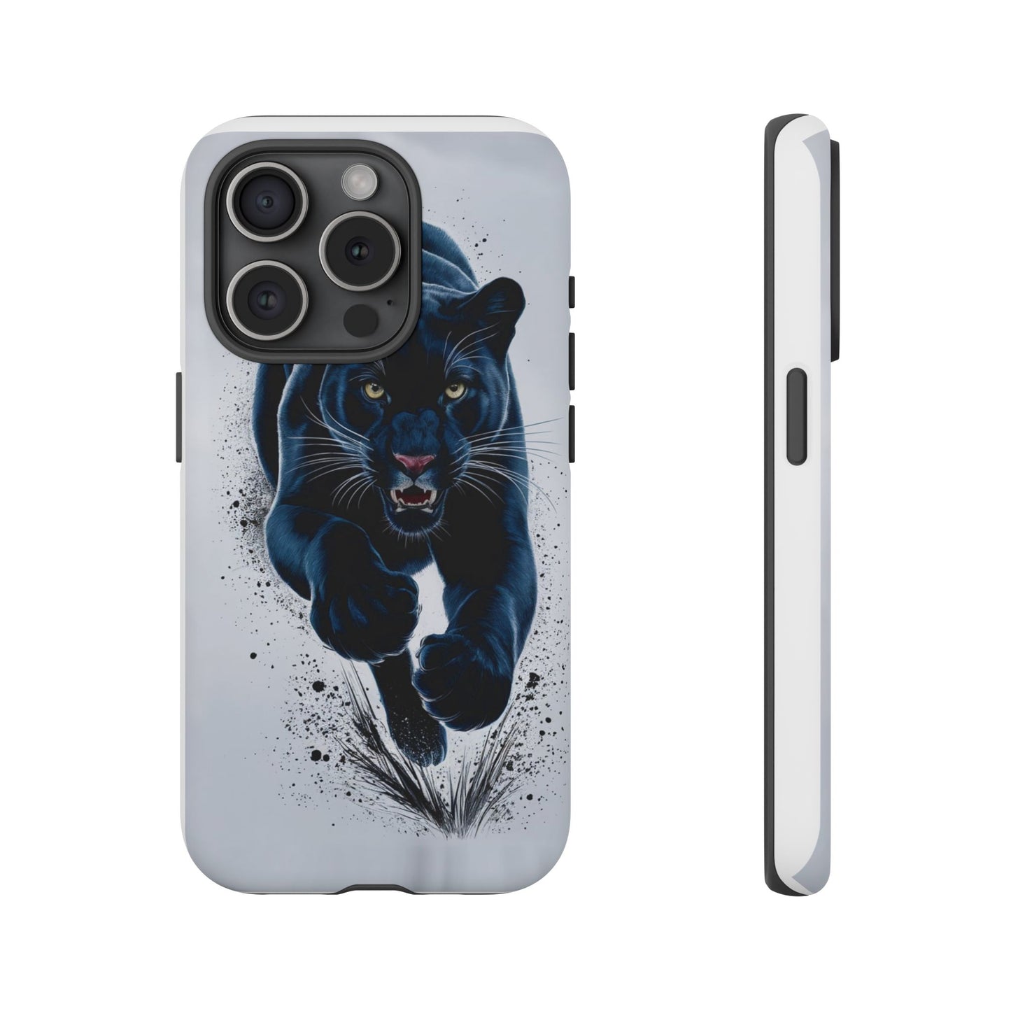 Tough Case for iPhone® – AI Black Panther Design: Bold Protection with Fierce Style, AI Black Panther Design